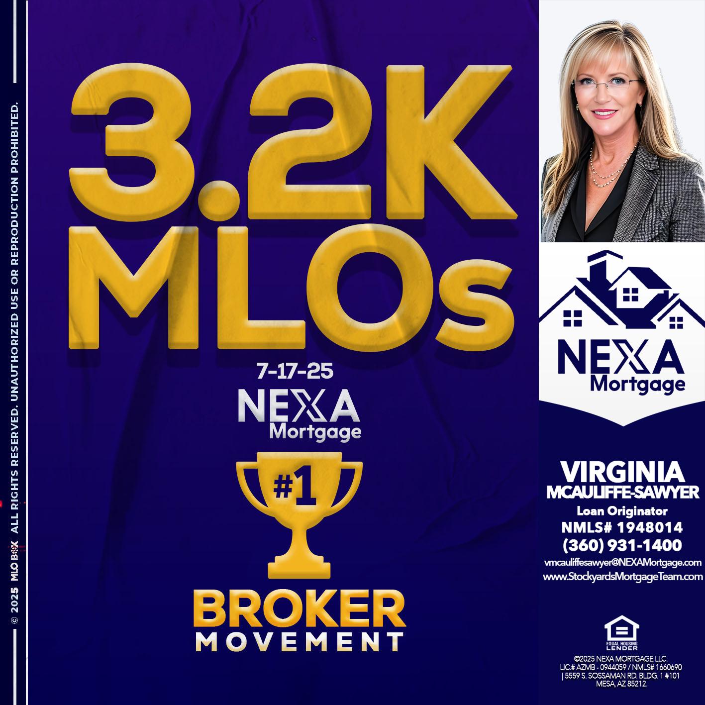 3.2K MLOs - Virginia McAuliffe Sawyer -Mortgage Loan Originator