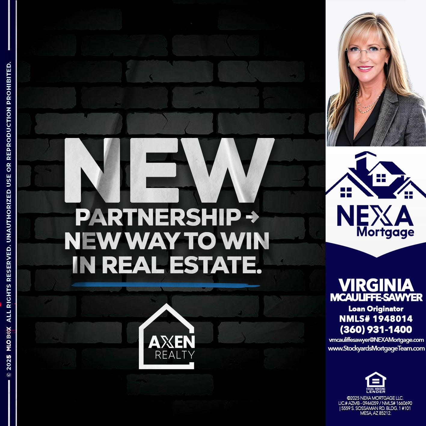 new partnership - Virginia McAuliffe Sawyer -Mortgage Loan Originator