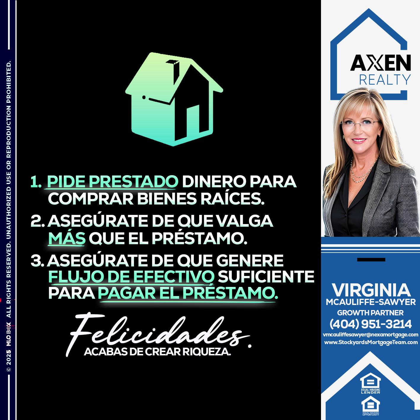 BORROW MONEY - Virginia McAuliffe Sawyer -Mortgage Loan Originator