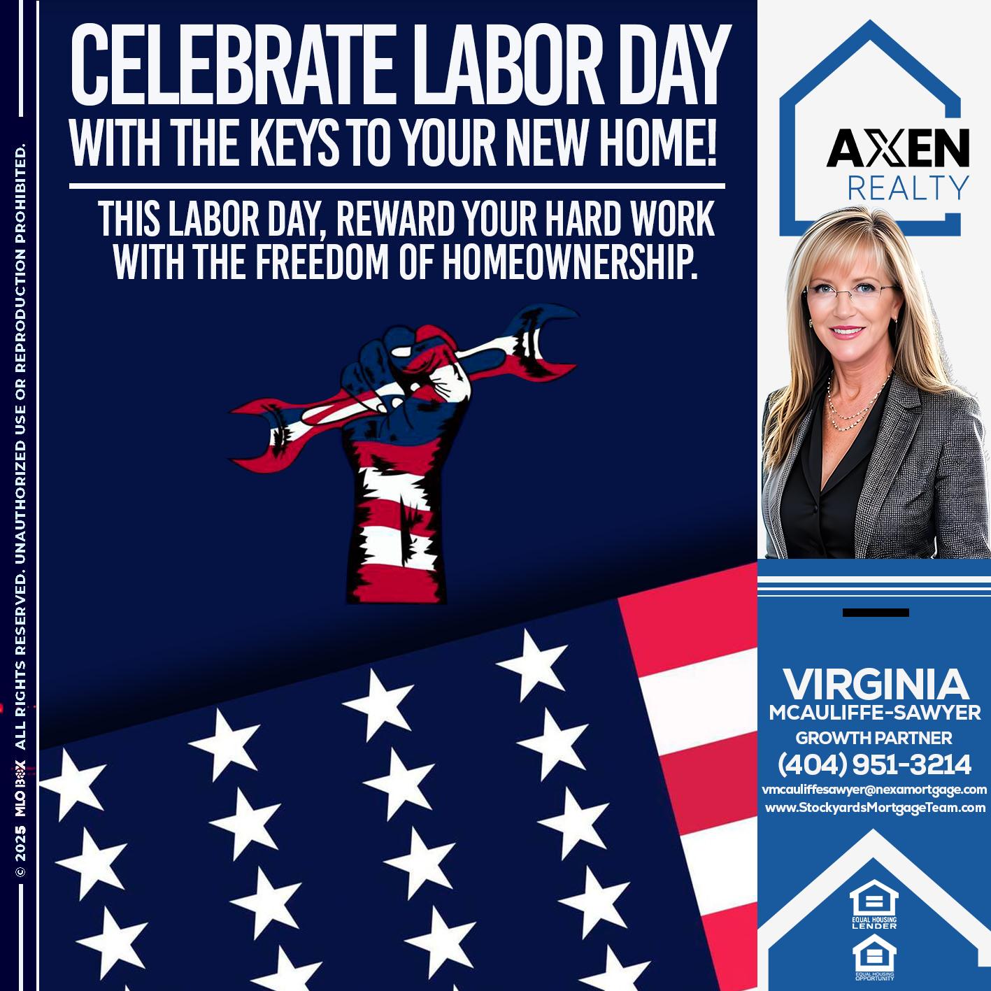 LABOR DAY - Virginia McAuliffe Sawyer -Mortgage Loan Originator