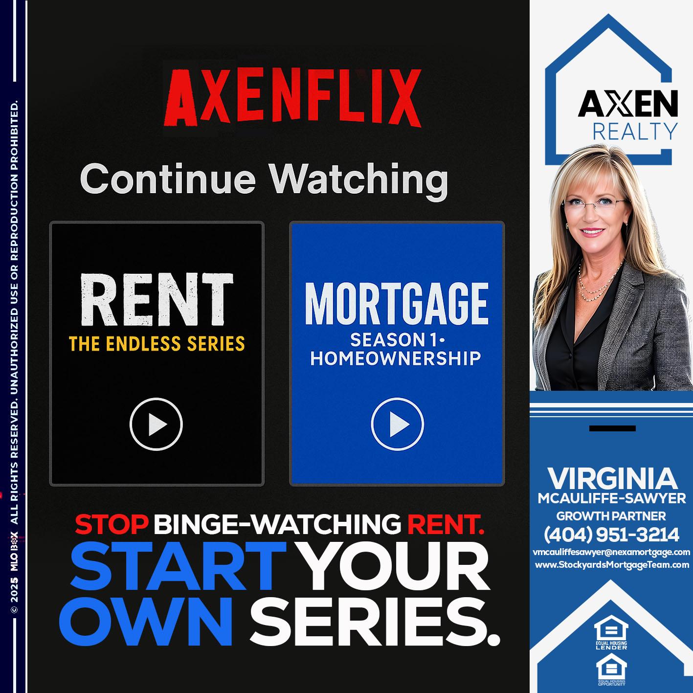 AXEN FLIX - Virginia McAuliffe Sawyer -Mortgage Loan Originator