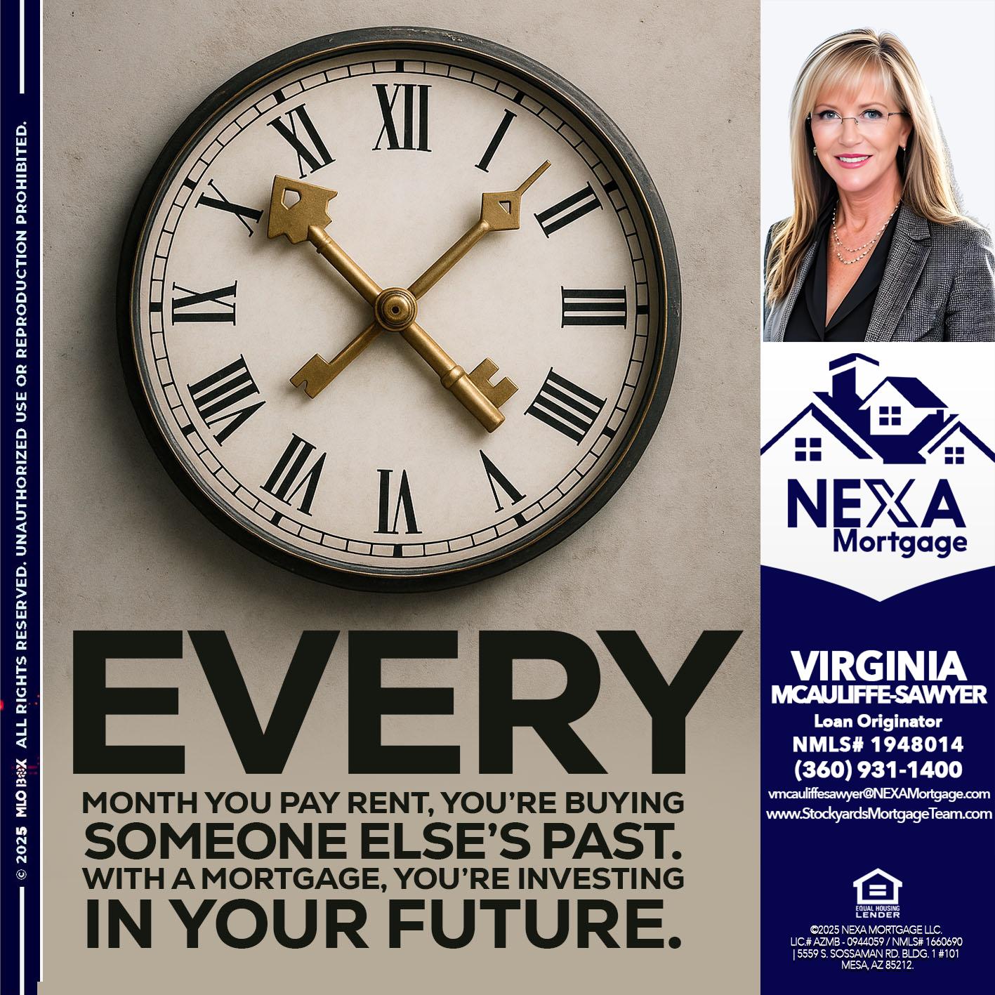 EVERY MONTH - Virginia McAuliffe Sawyer -Mortgage Loan Originator