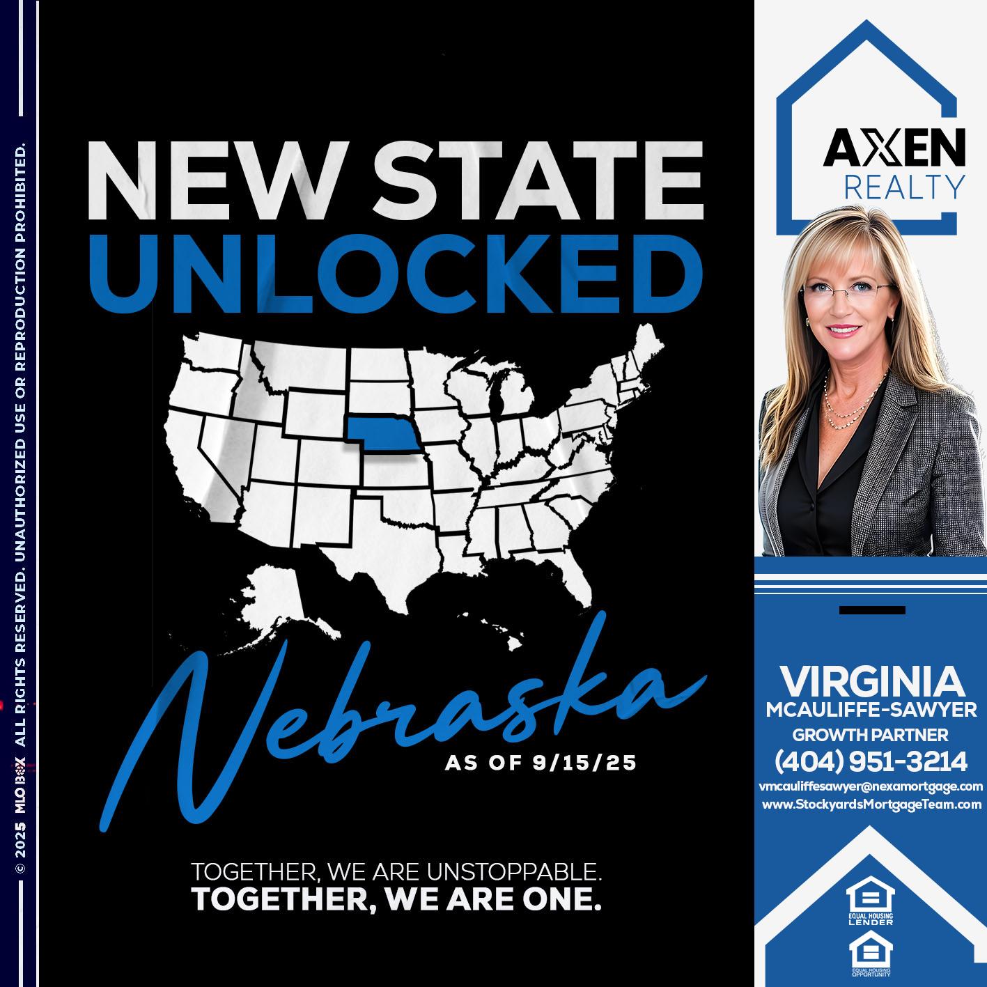 NEBRASKA UNLOCKED - Virginia McAuliffe Sawyer -Mortgage Loan Originator