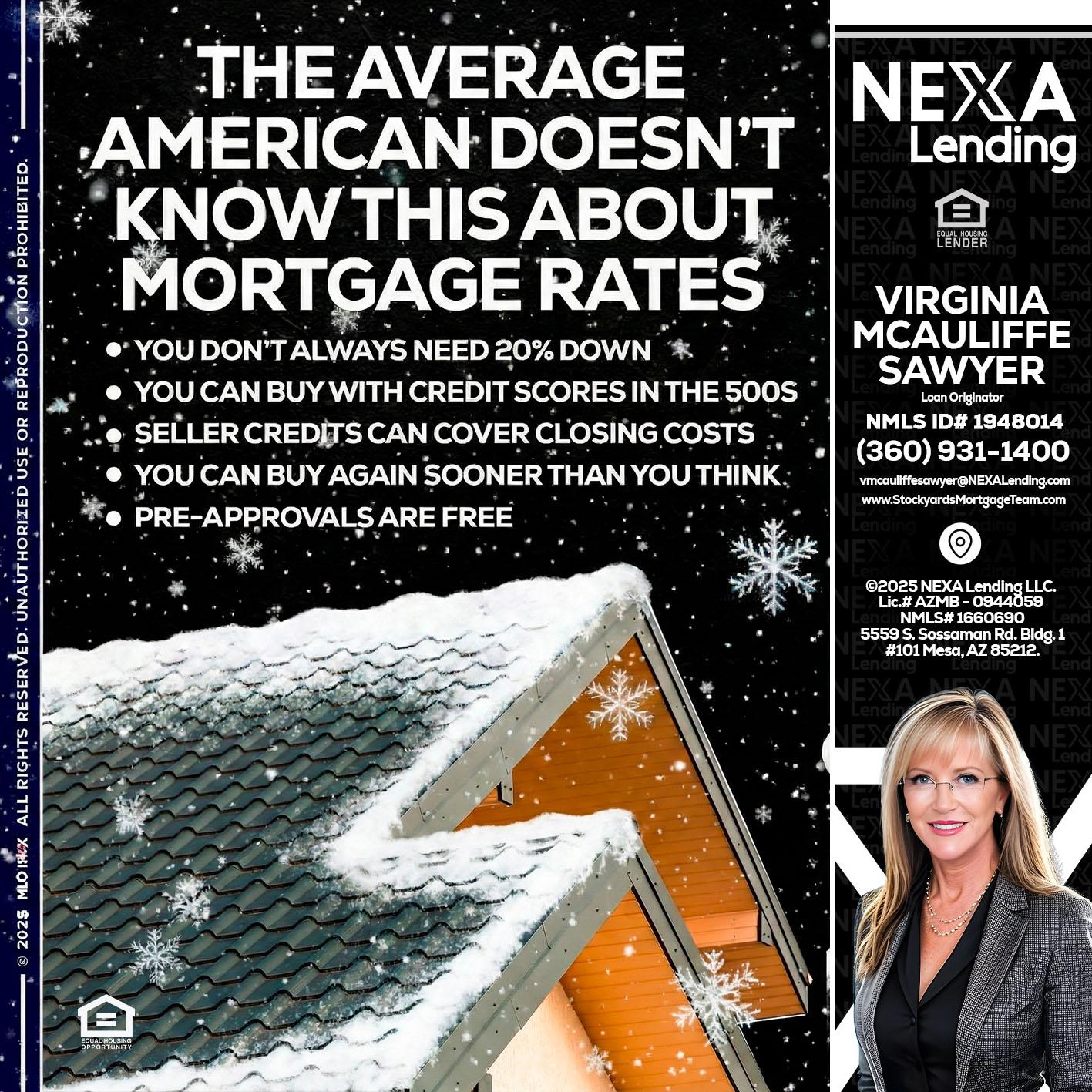 THE AVERAGE - Virginia McAuliffe Sawyer -Mortgage Loan Originator