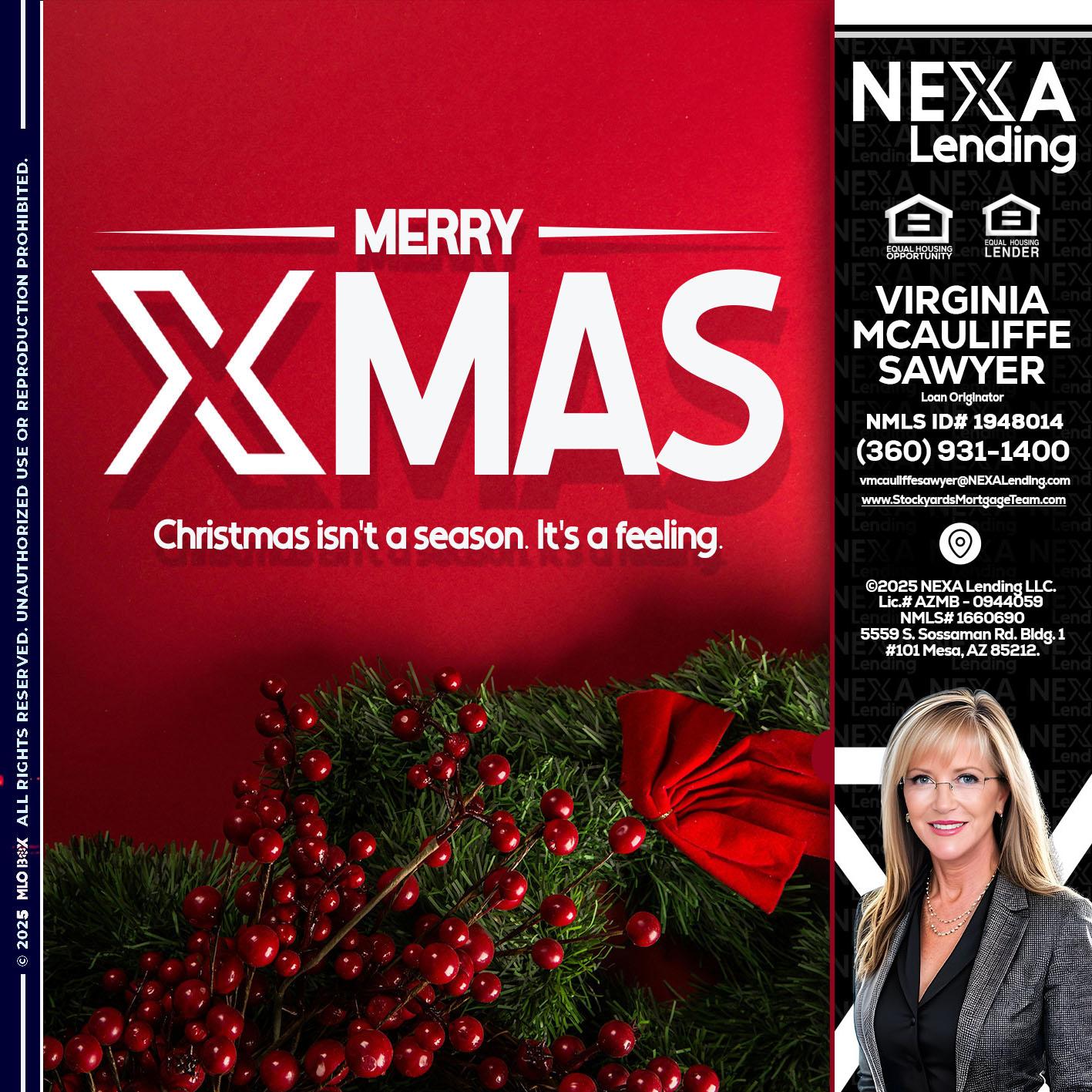 merry xmas - Virginia McAuliffe Sawyer -Mortgage Loan Originator