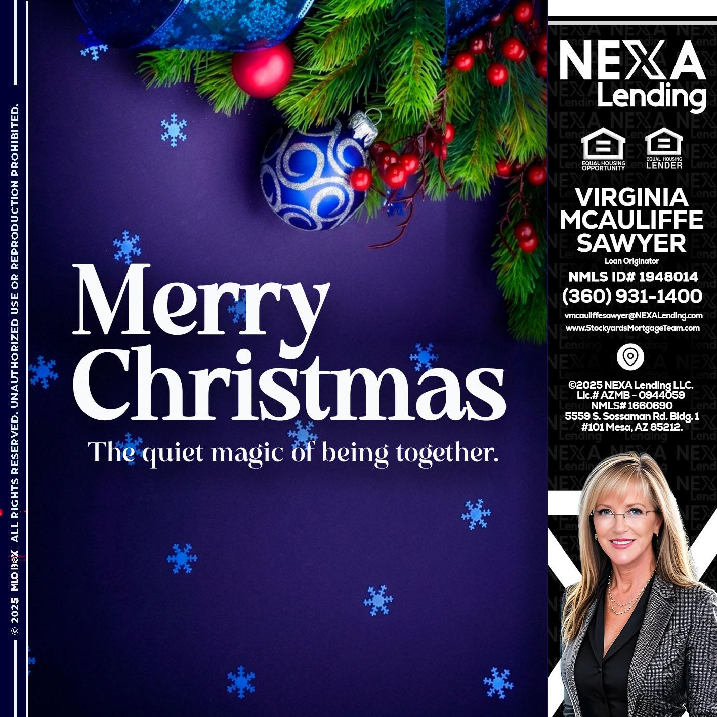 merry christmas - Virginia McAuliffe Sawyer -Mortgage Loan Originator