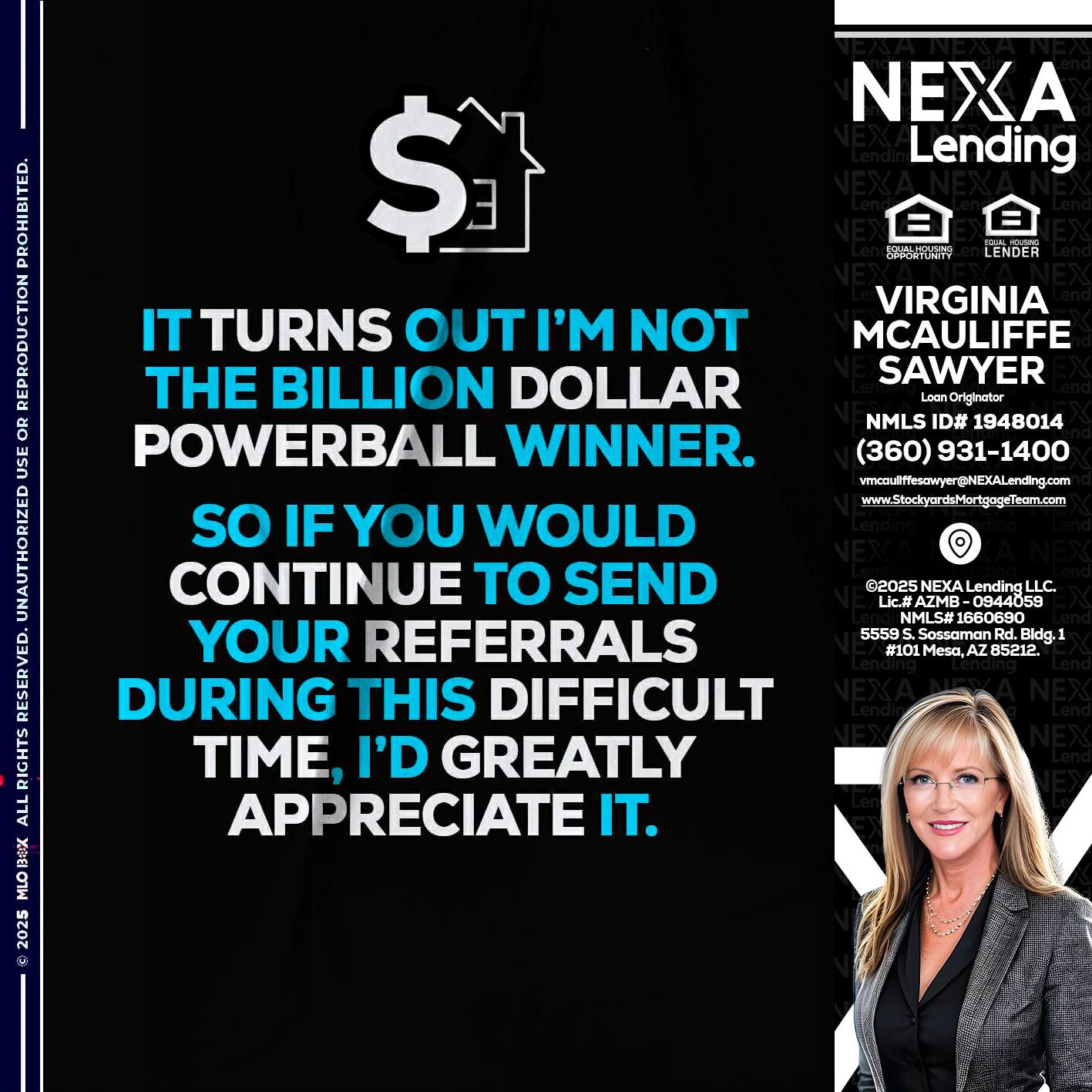 IT TURNS - Virginia McAuliffe Sawyer -Mortgage Loan Originator