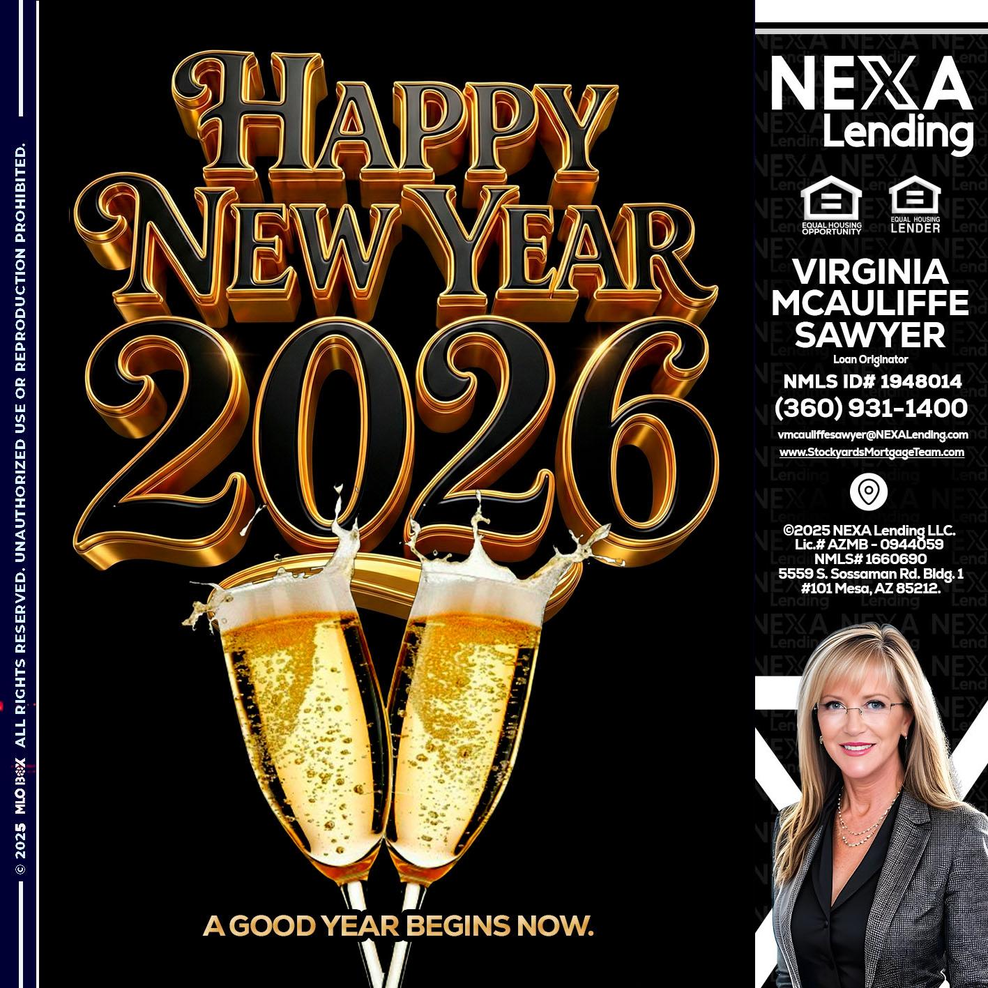 happy new year 2026 - Virginia McAuliffe Sawyer -Mortgage Loan Originator