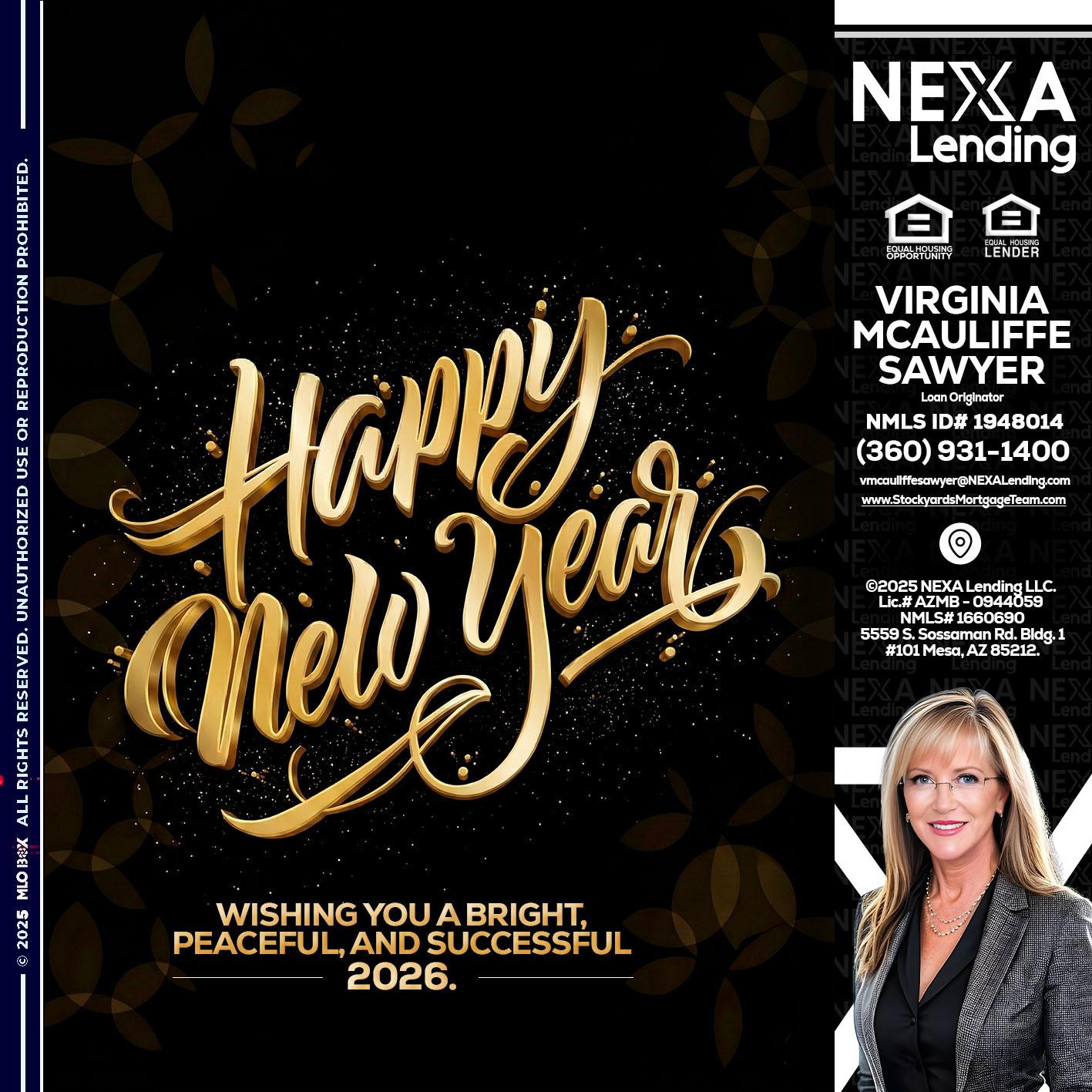 HAPPY NEW YEAR - Virginia McAuliffe Sawyer -Mortgage Loan Originator