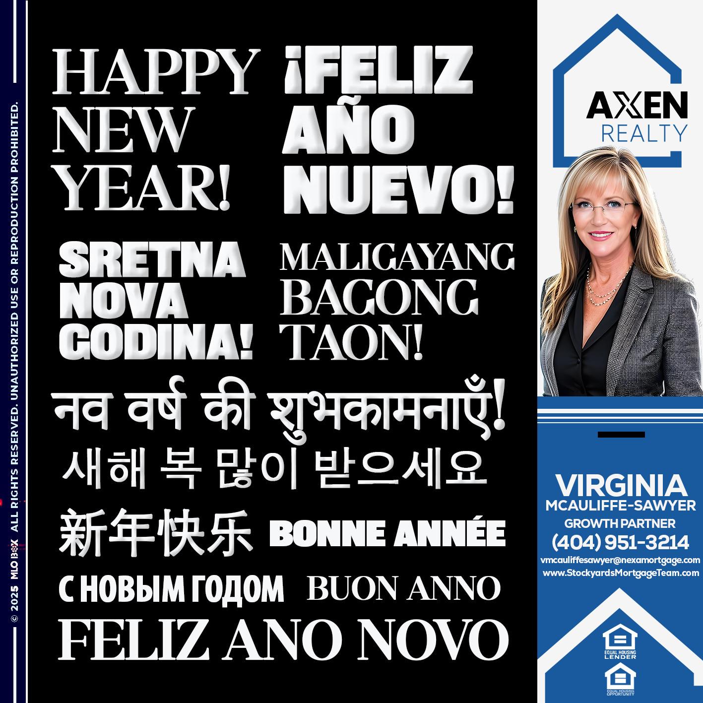 HAPPY NEW YEAR - Virginia McAuliffe Sawyer -Mortgage Loan Originator
