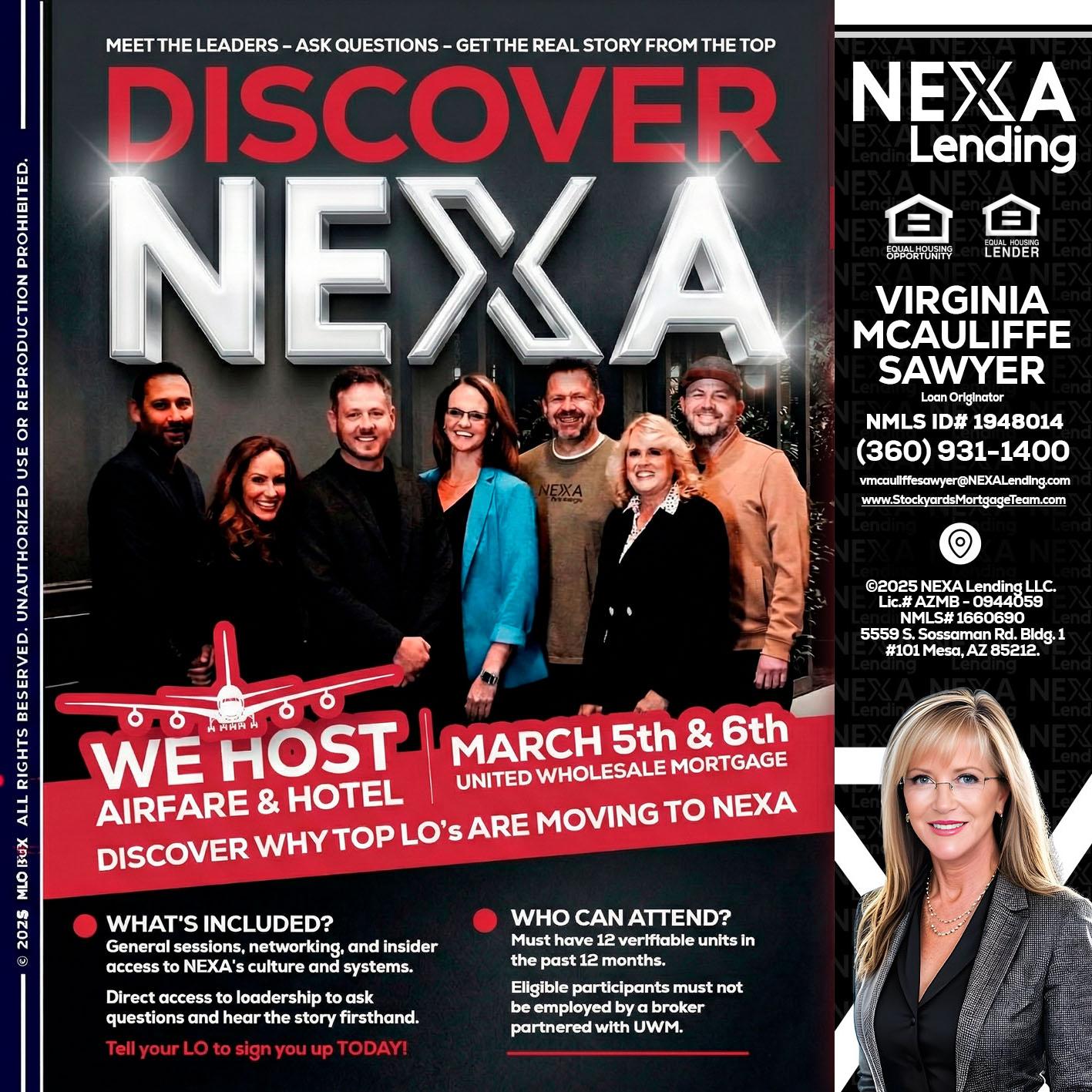 DISCOVER NEXA - Virginia McAuliffe Sawyer -Mortgage Loan Originator