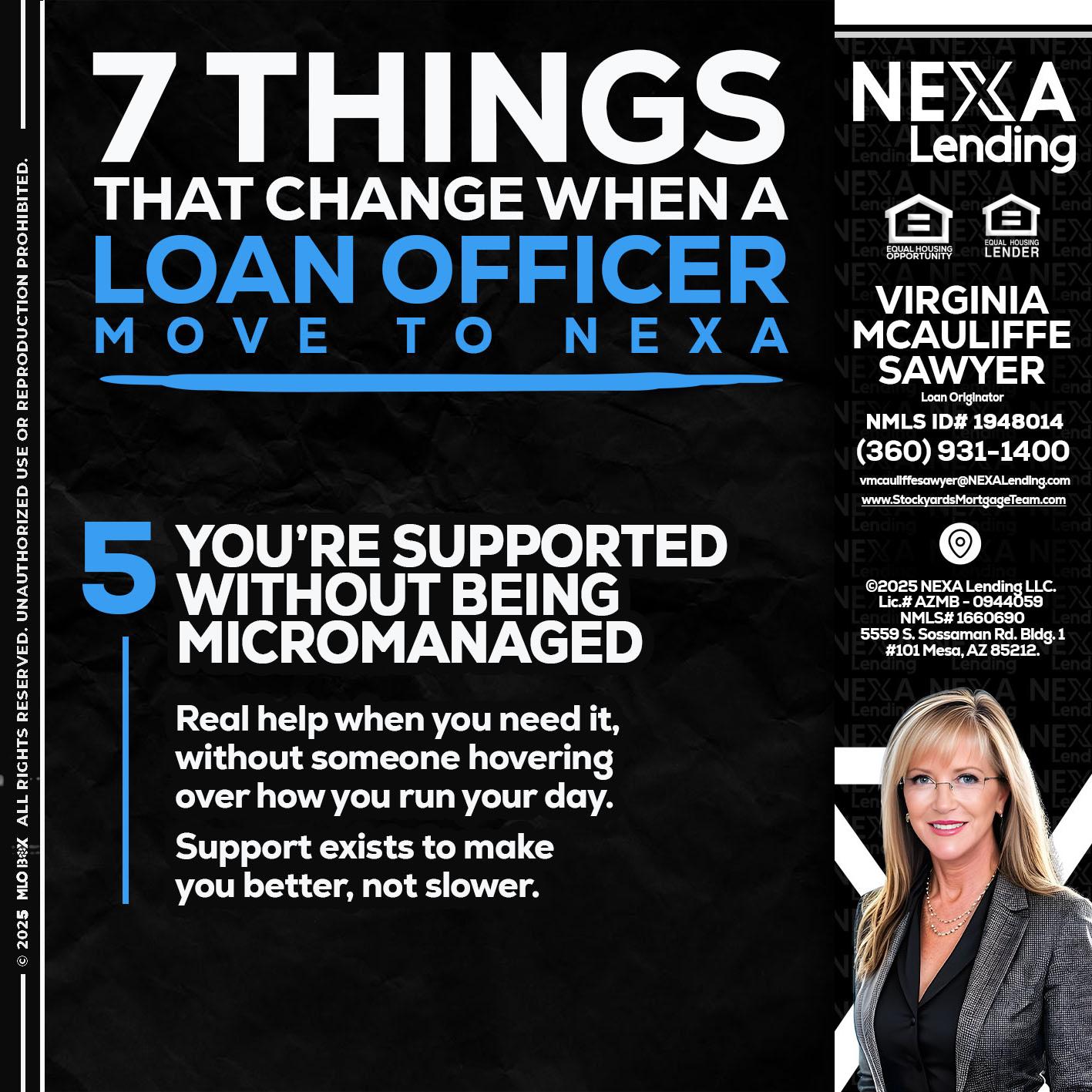 7 THINGS (5) - Virginia McAuliffe Sawyer -Mortgage Loan Originator