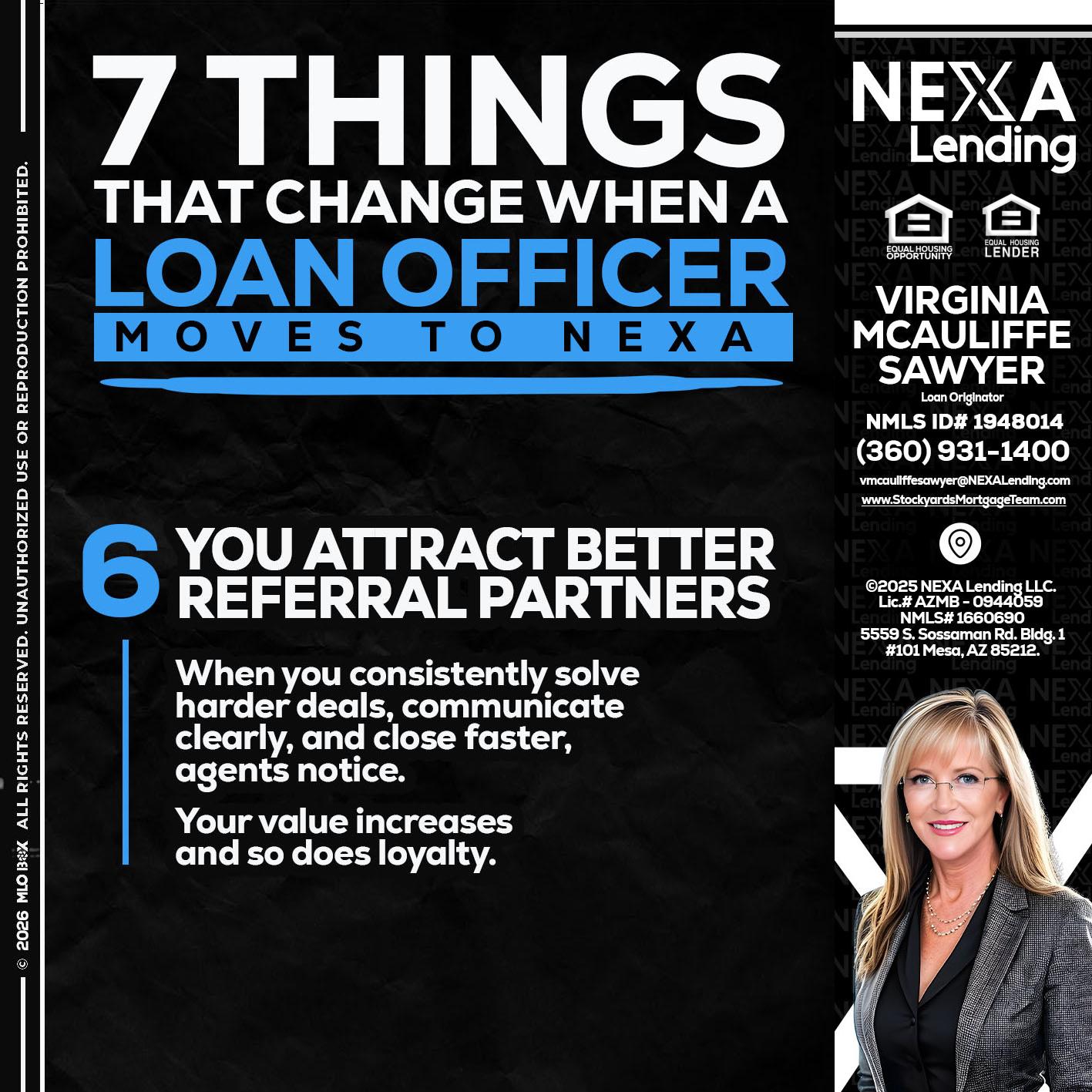7 THINGS (6) - Virginia McAuliffe Sawyer -Mortgage Loan Originator