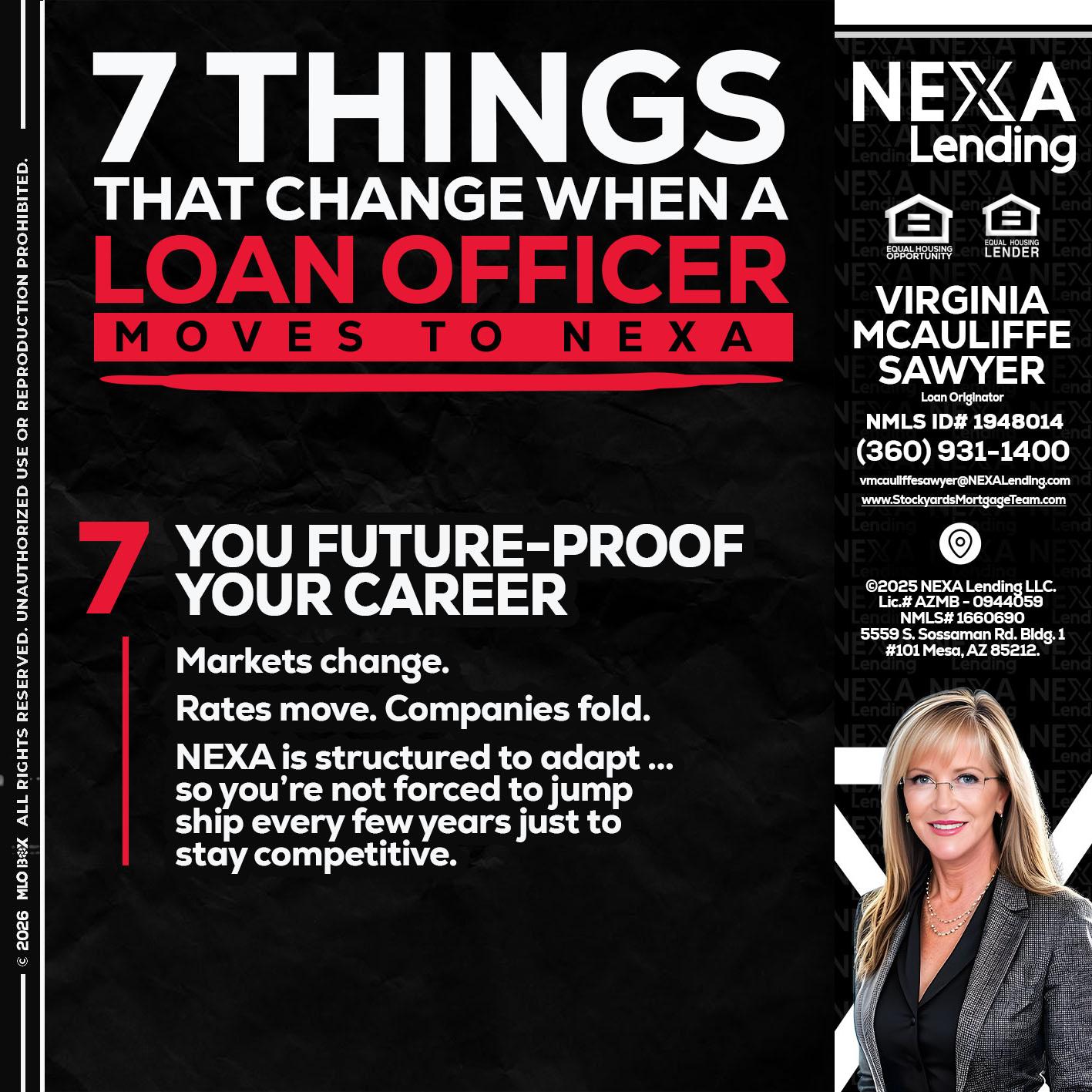 7 THINGS (7) - Virginia McAuliffe Sawyer -Mortgage Loan Originator