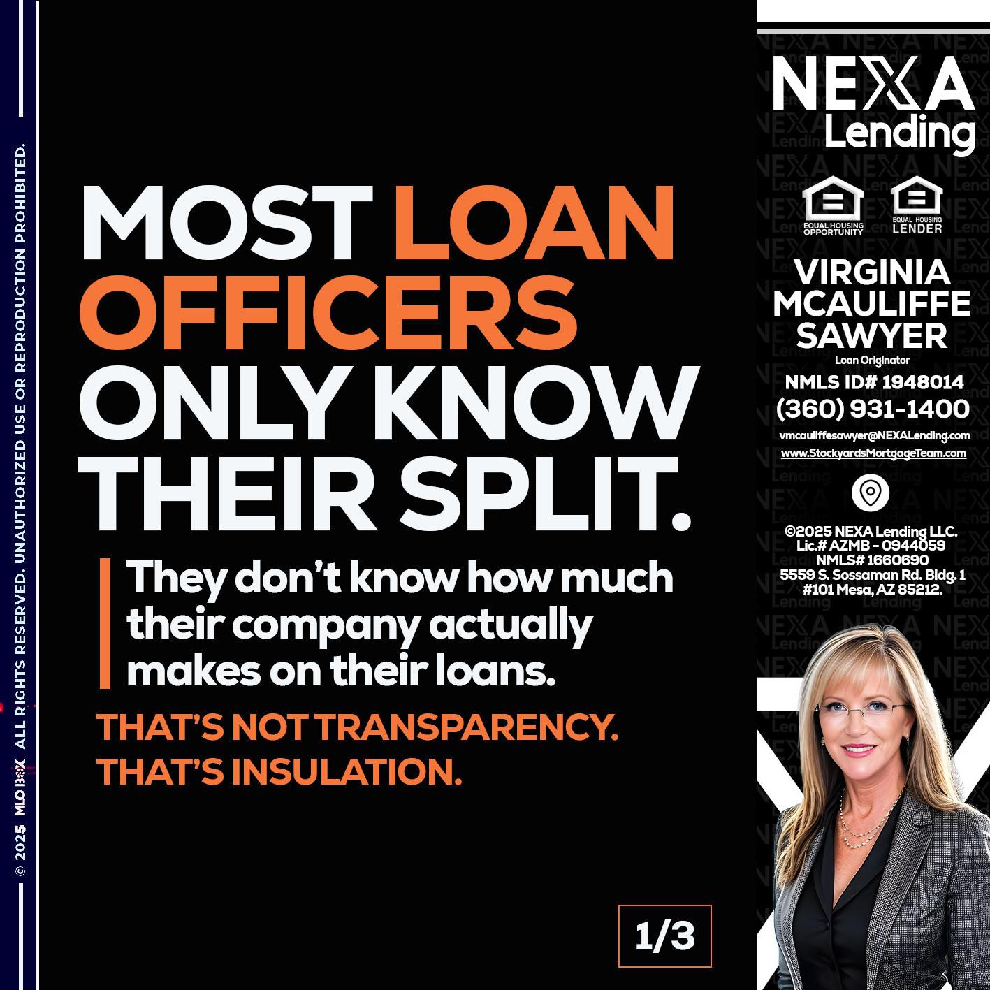 1 OF 3 - Virginia McAuliffe Sawyer -Mortgage Loan Originator