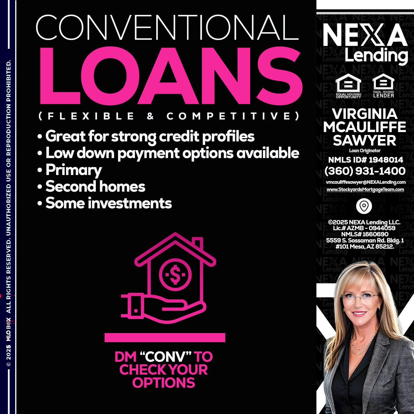 CONVENTIONAL LOANS - Virginia McAuliffe Sawyer -Mortgage Loan Originator
