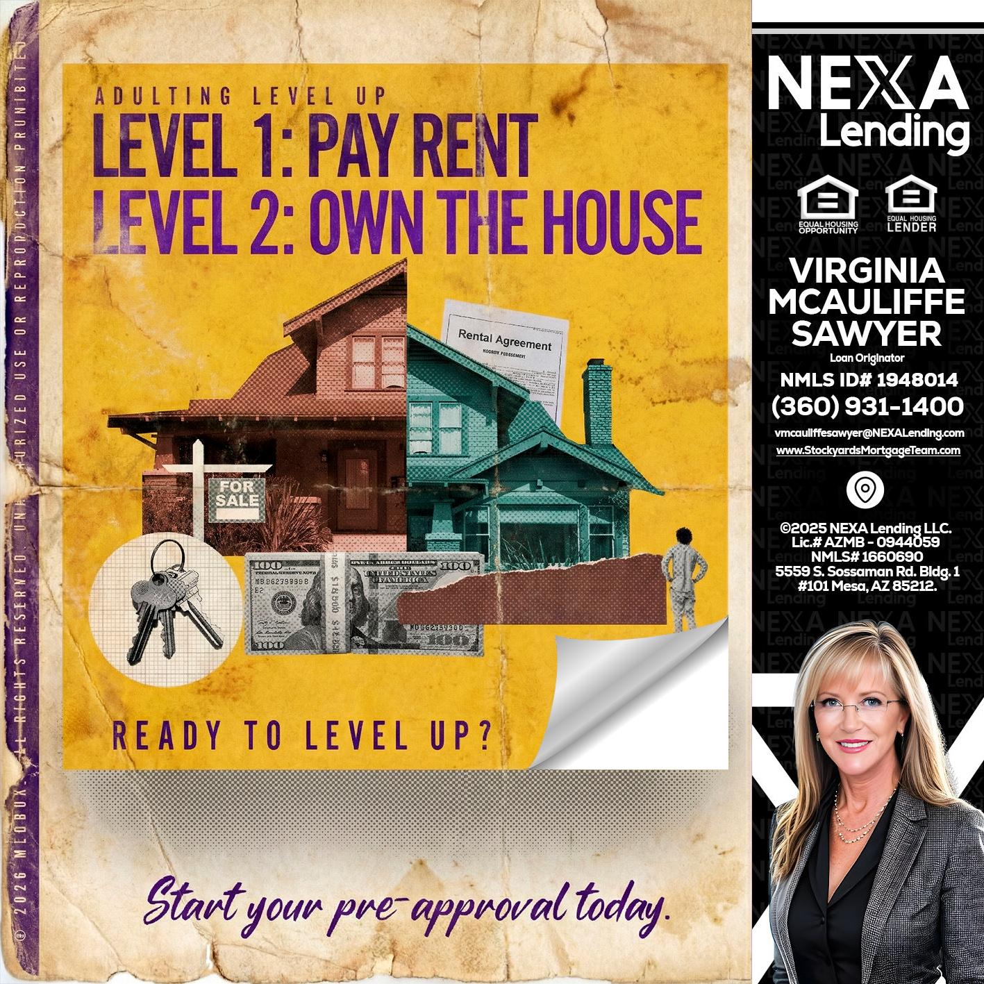 LEVEL 1 - Virginia McAuliffe Sawyer -Mortgage Loan Originator