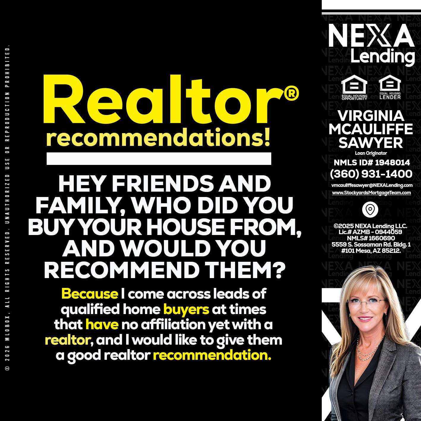 REALTOR - Virginia McAuliffe Sawyer -Mortgage Loan Originator