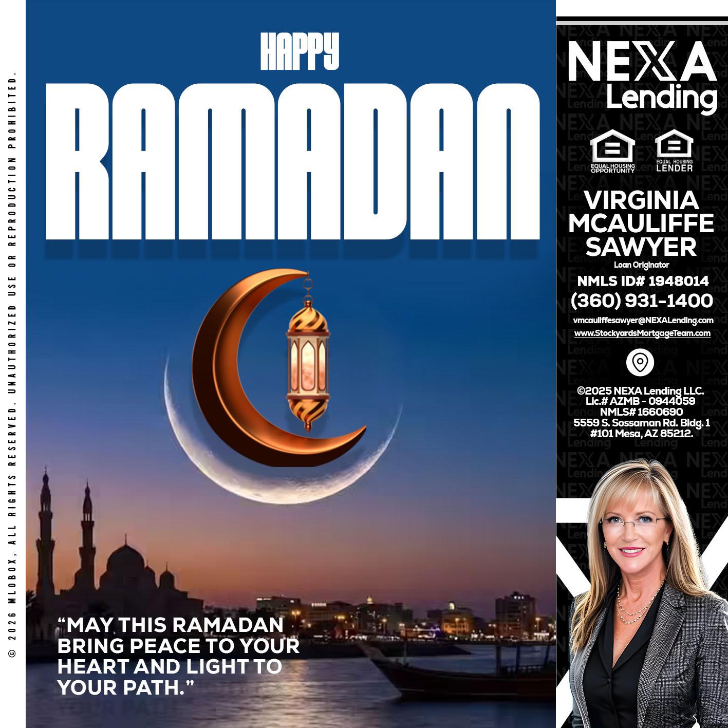 RAMADAN - Virginia McAuliffe Sawyer -Mortgage Loan Originator