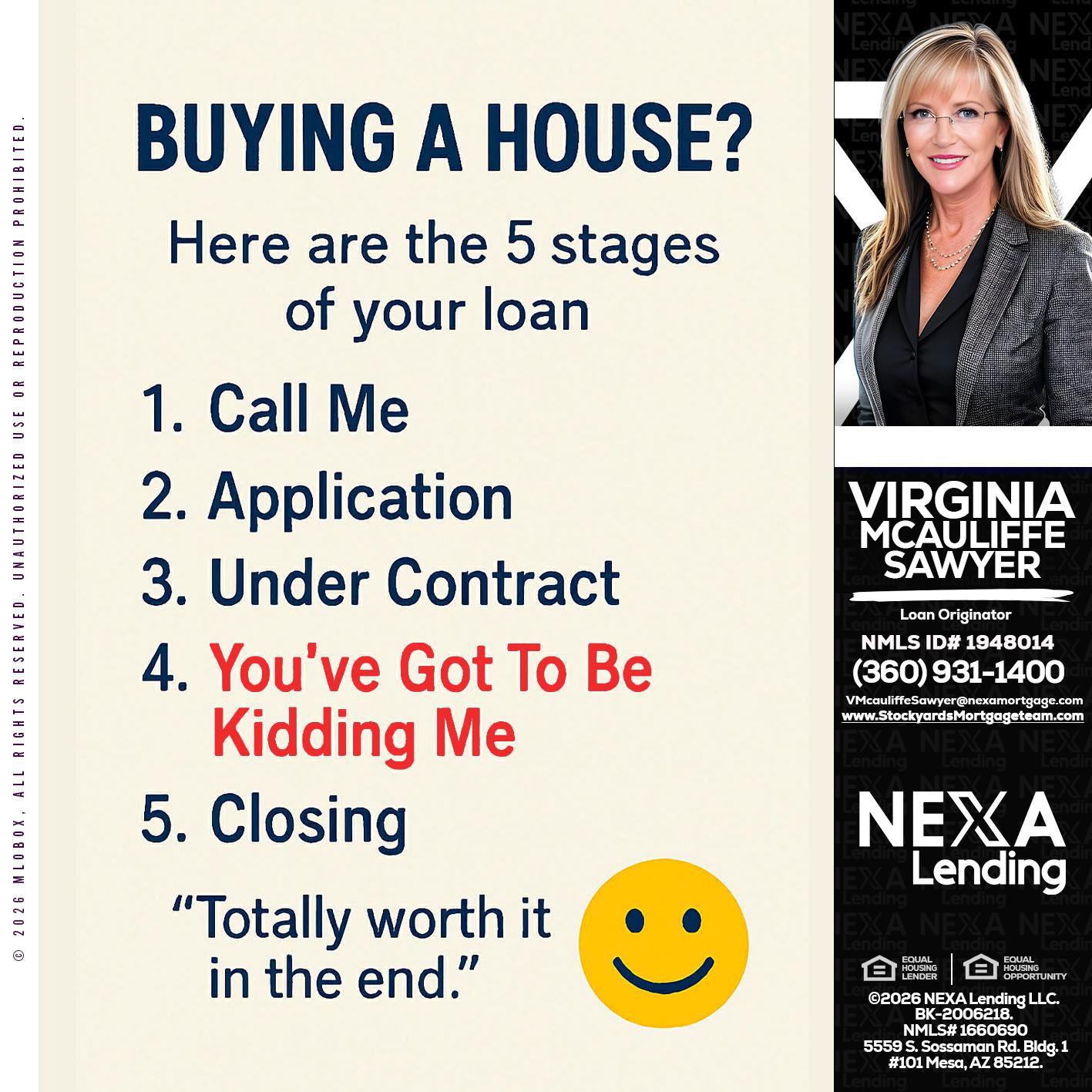 BUYING A HOUSE - Virginia McAuliffe Sawyer -Mortgage Loan Originator