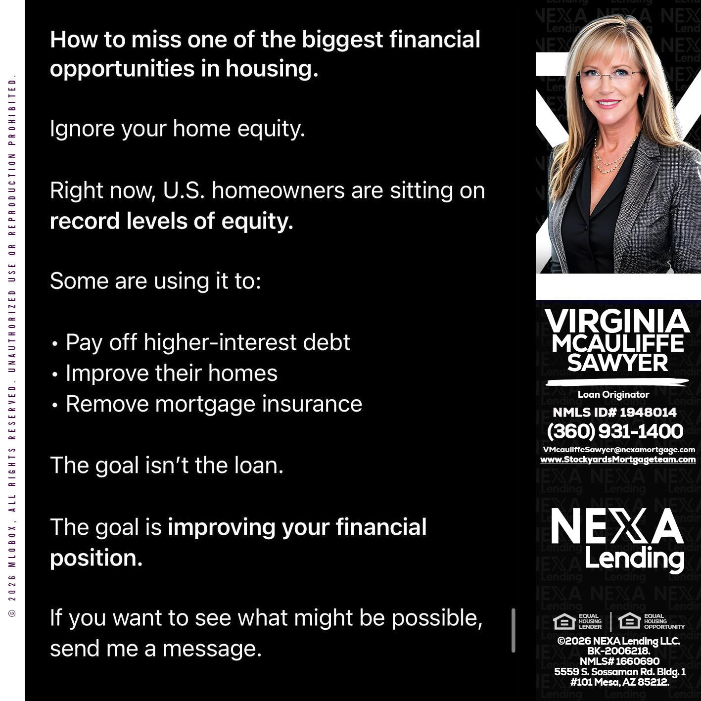 how to miss - Virginia McAuliffe Sawyer -Mortgage Loan Originator