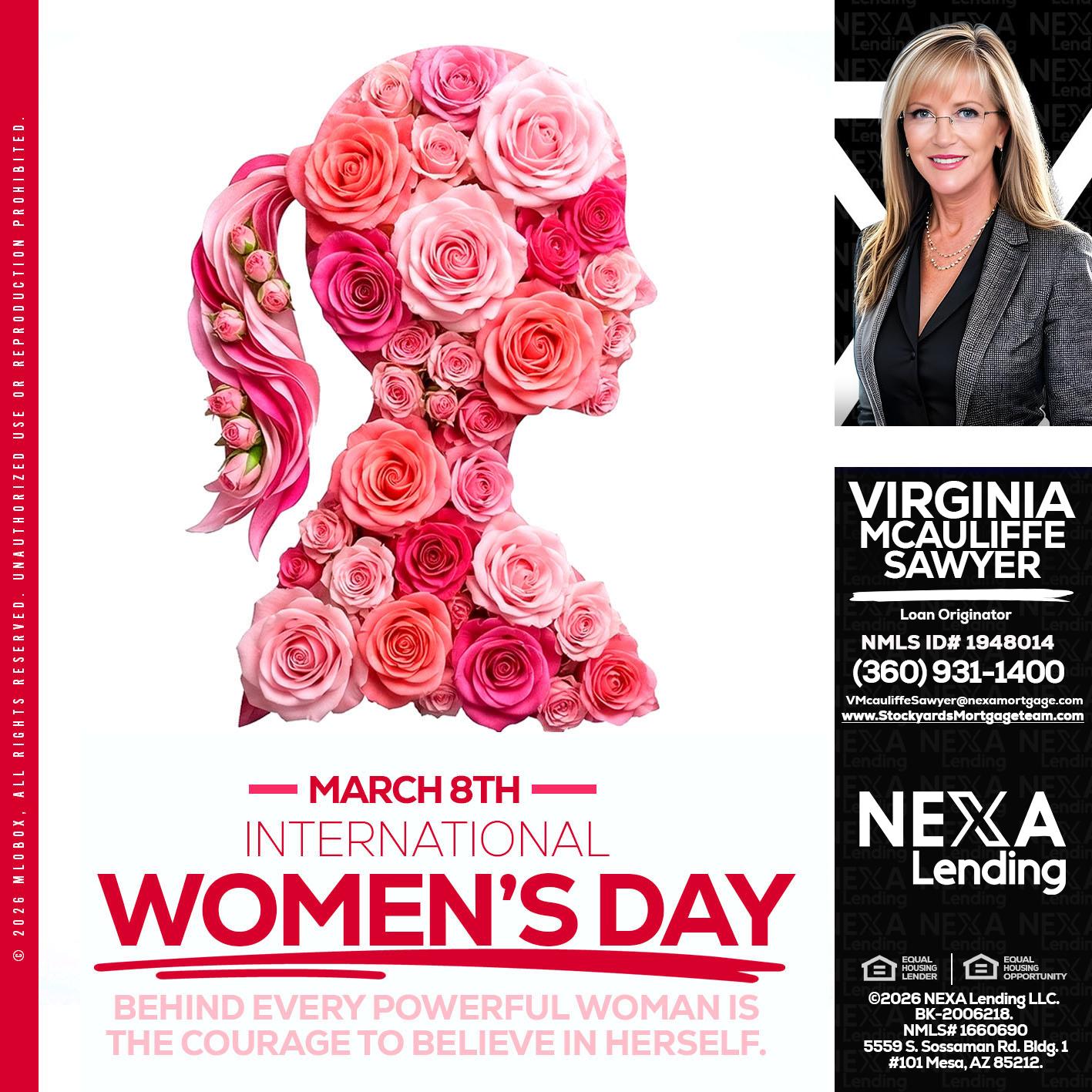 MARCH 8TH - Virginia McAuliffe Sawyer -Mortgage Loan Originator