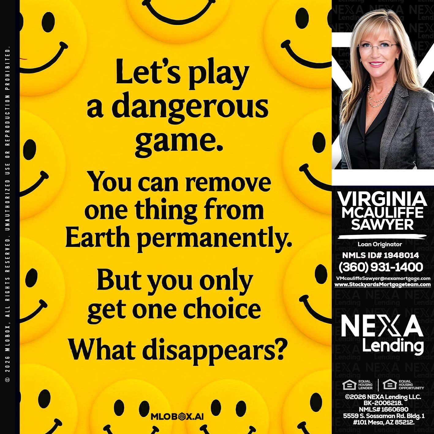 LETS PLAY - Virginia McAuliffe Sawyer -Mortgage Loan Originator