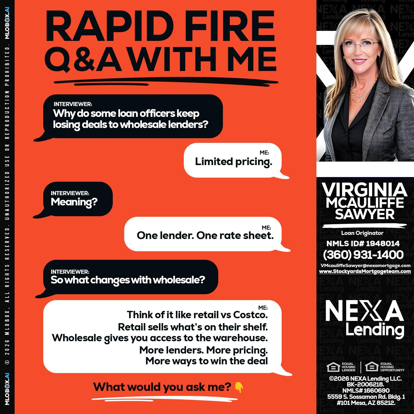 Q&A - Virginia McAuliffe Sawyer -Mortgage Loan Originator