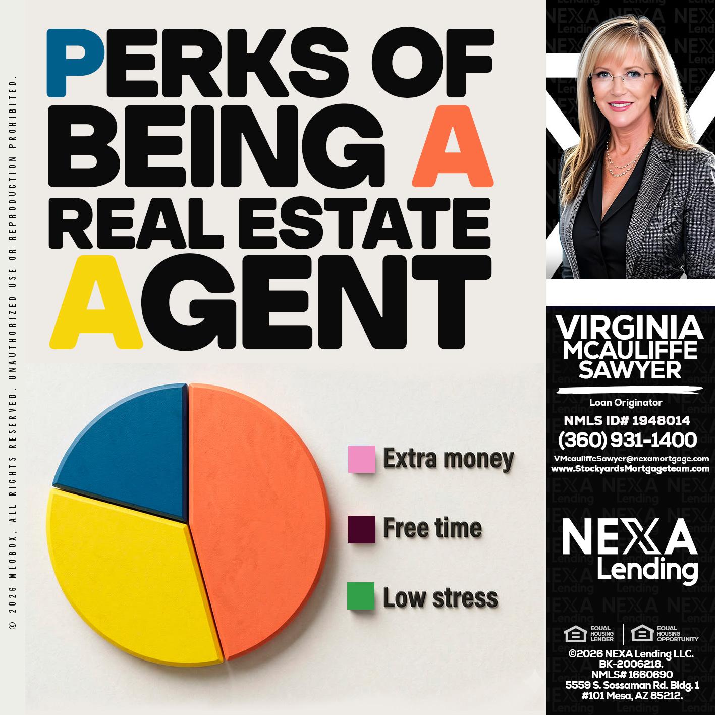 PERKS OF BEING - Virginia McAuliffe Sawyer -Mortgage Loan Originator