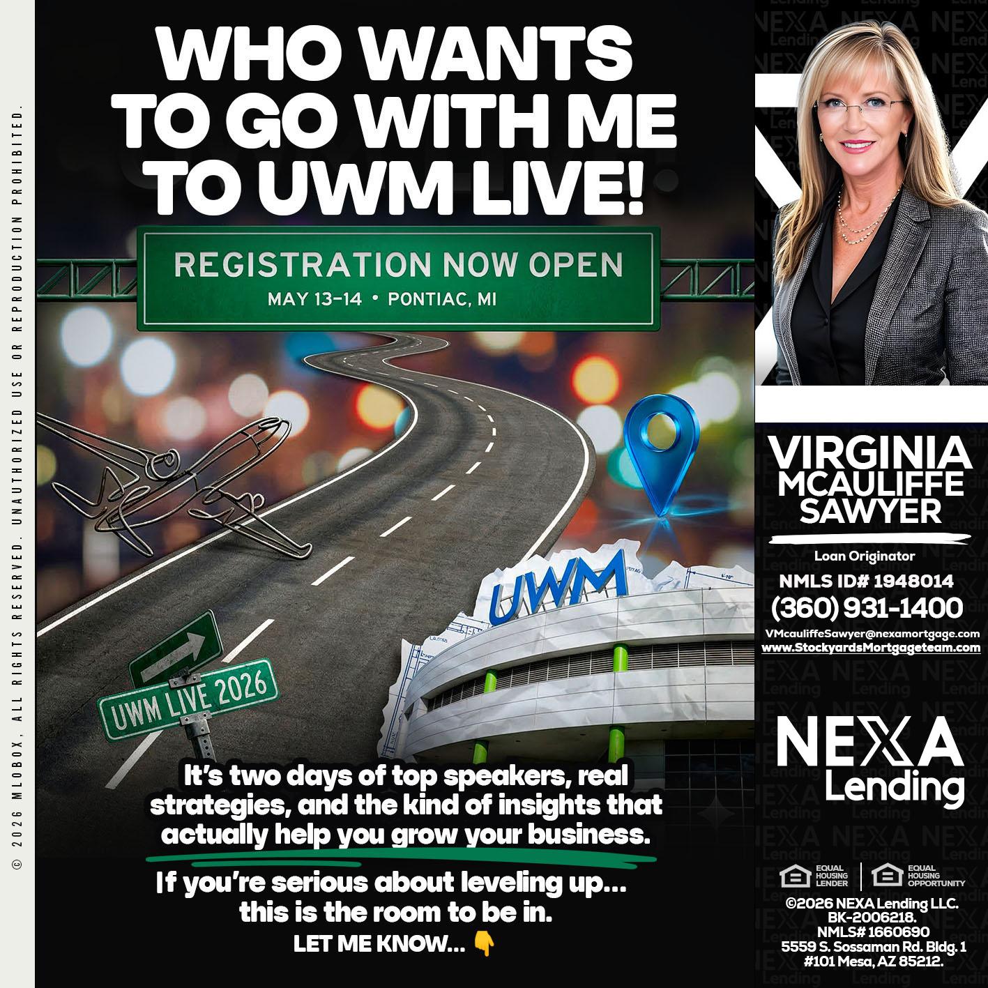 WHO WANTS - Virginia McAuliffe Sawyer -Mortgage Loan Originator