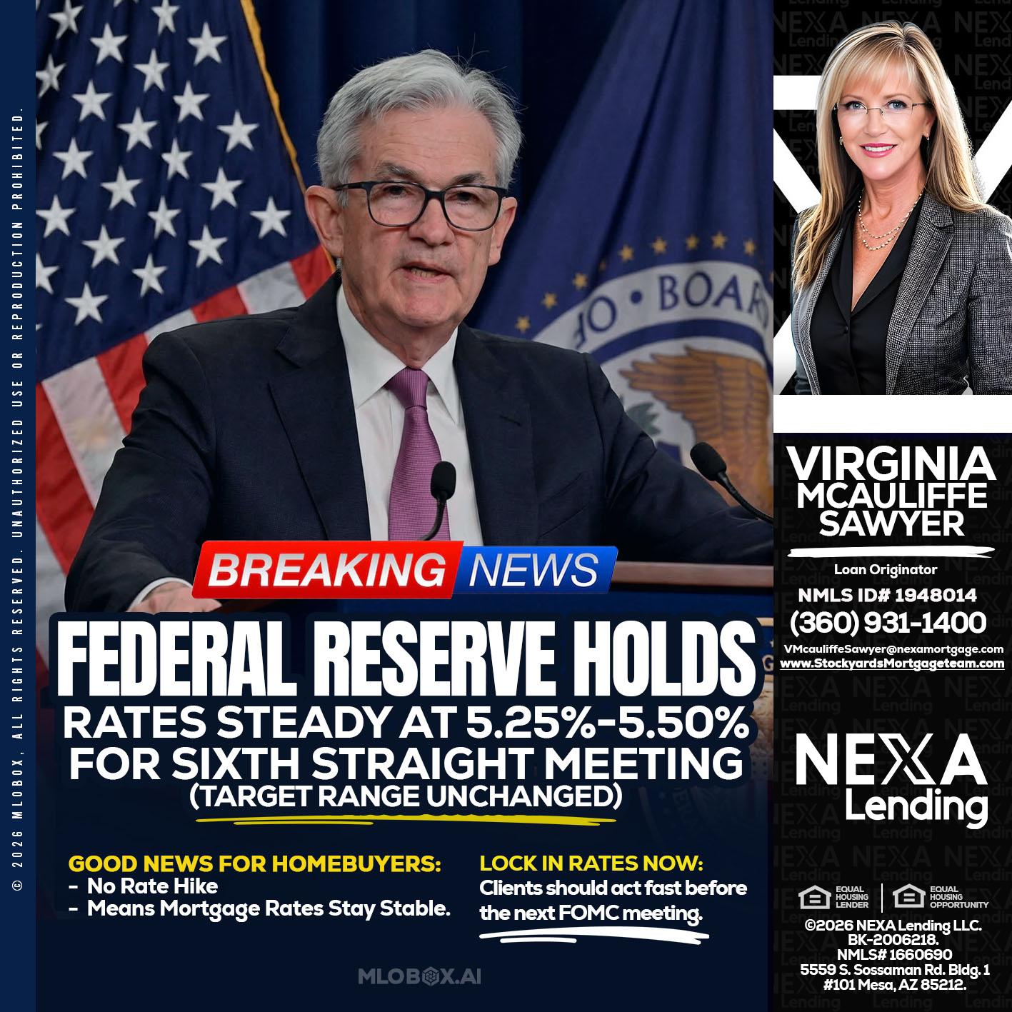 federal reserve - Virginia McAuliffe Sawyer -Mortgage Loan Originator