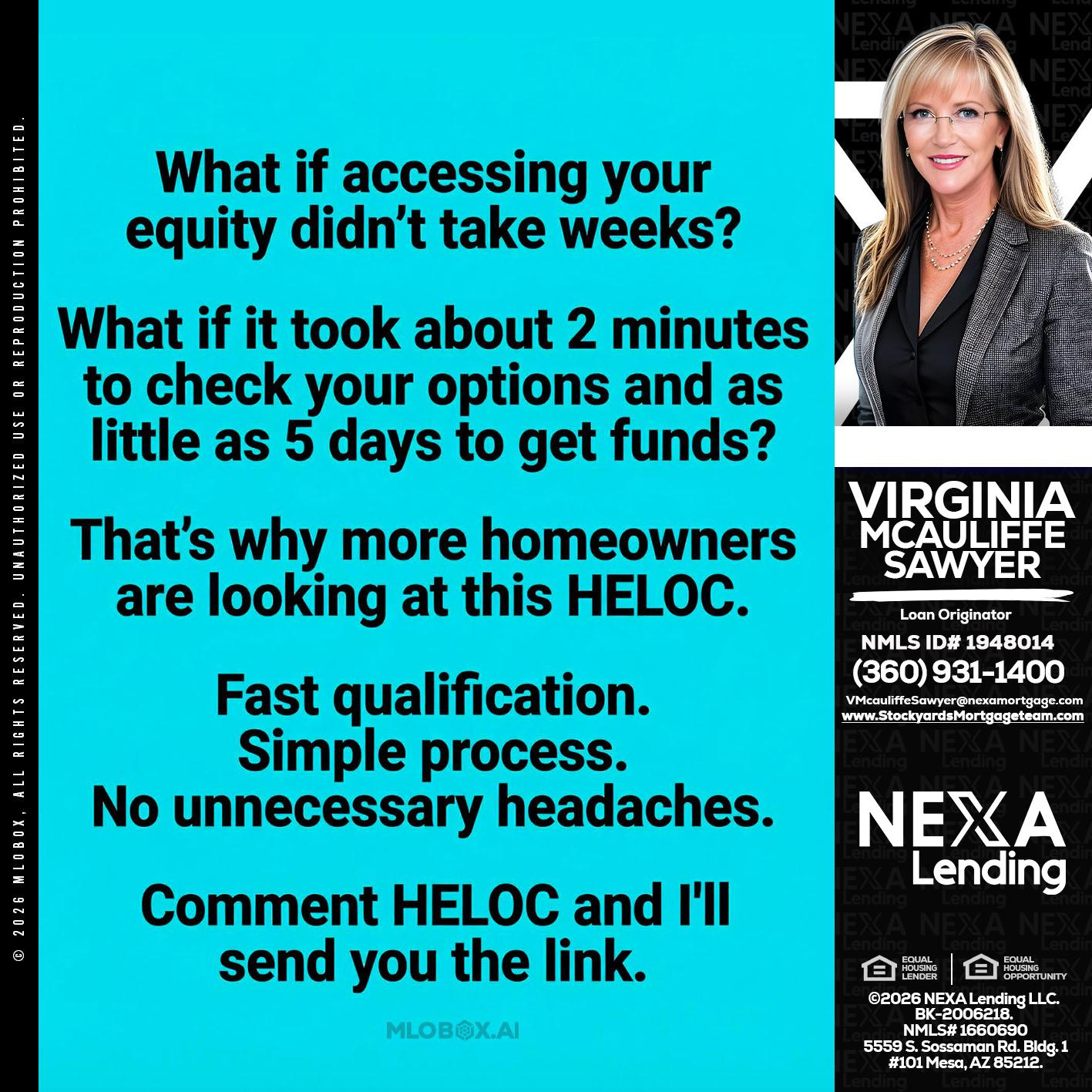 what if - Virginia McAuliffe Sawyer -Mortgage Loan Originator