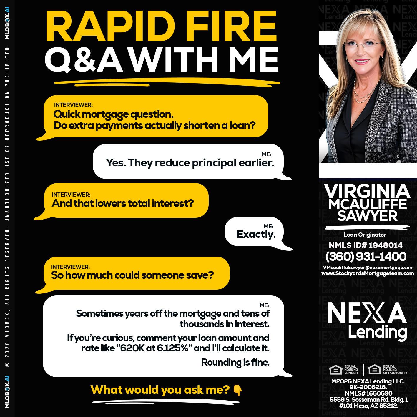 RAPID FIRE QA - Virginia McAuliffe Sawyer -Mortgage Loan Originator