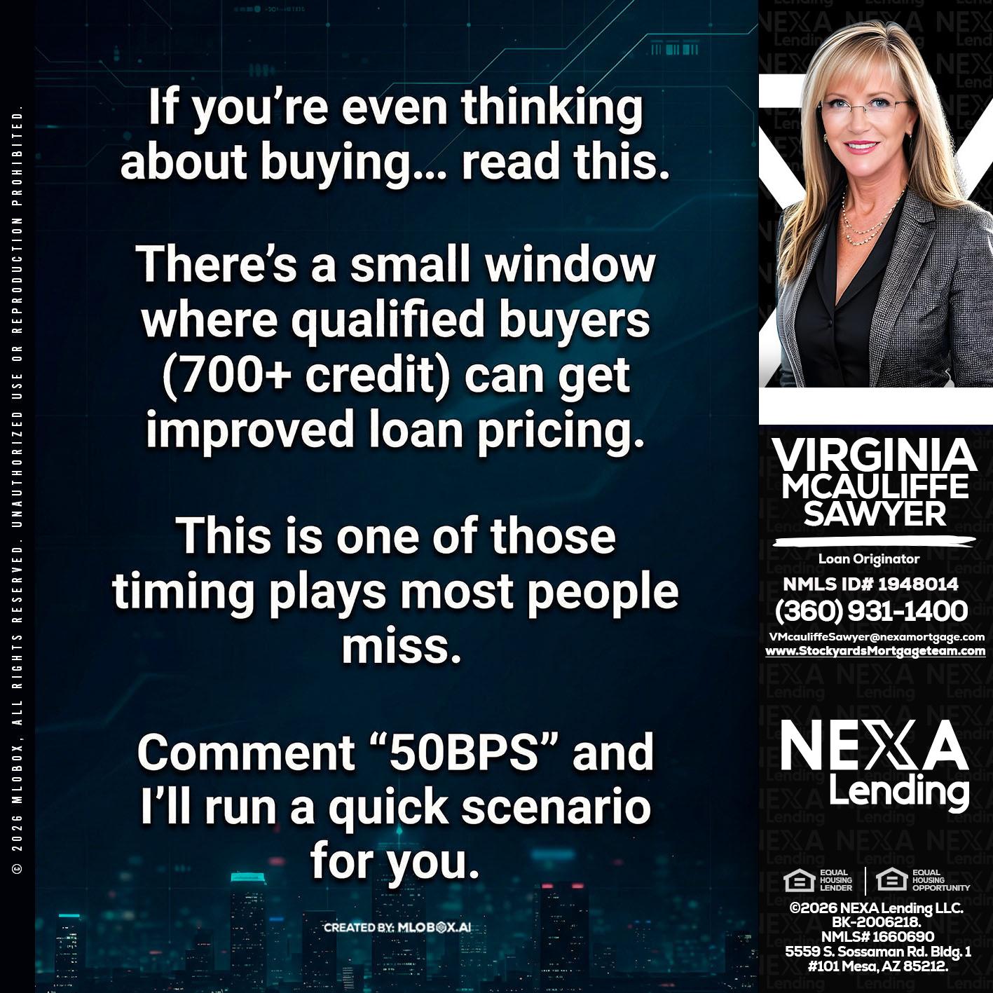 IF YOU EVER - Virginia McAuliffe Sawyer -Mortgage Loan Originator
