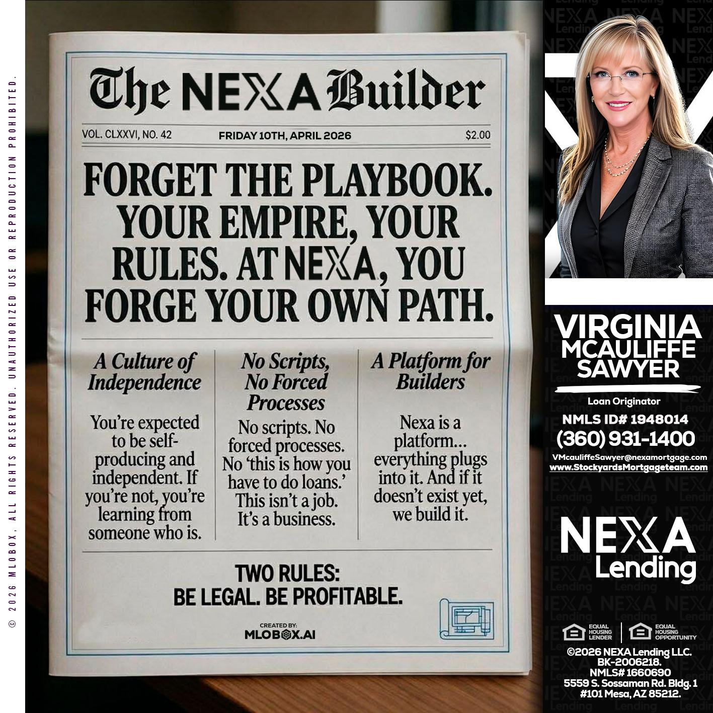 THE NEXA BUILDER - Virginia McAuliffe Sawyer -Mortgage Loan Originator