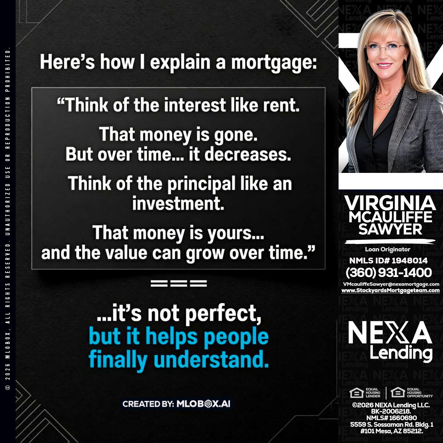 HERES NOW - Virginia McAuliffe Sawyer -Mortgage Loan Originator