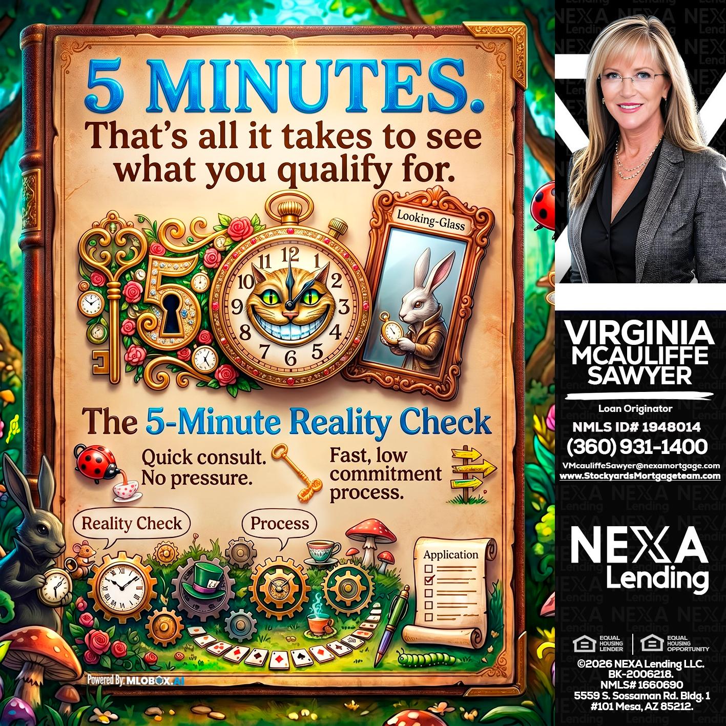 Reality Check! - Virginia McAuliffe Sawyer -Mortgage Loan Originator