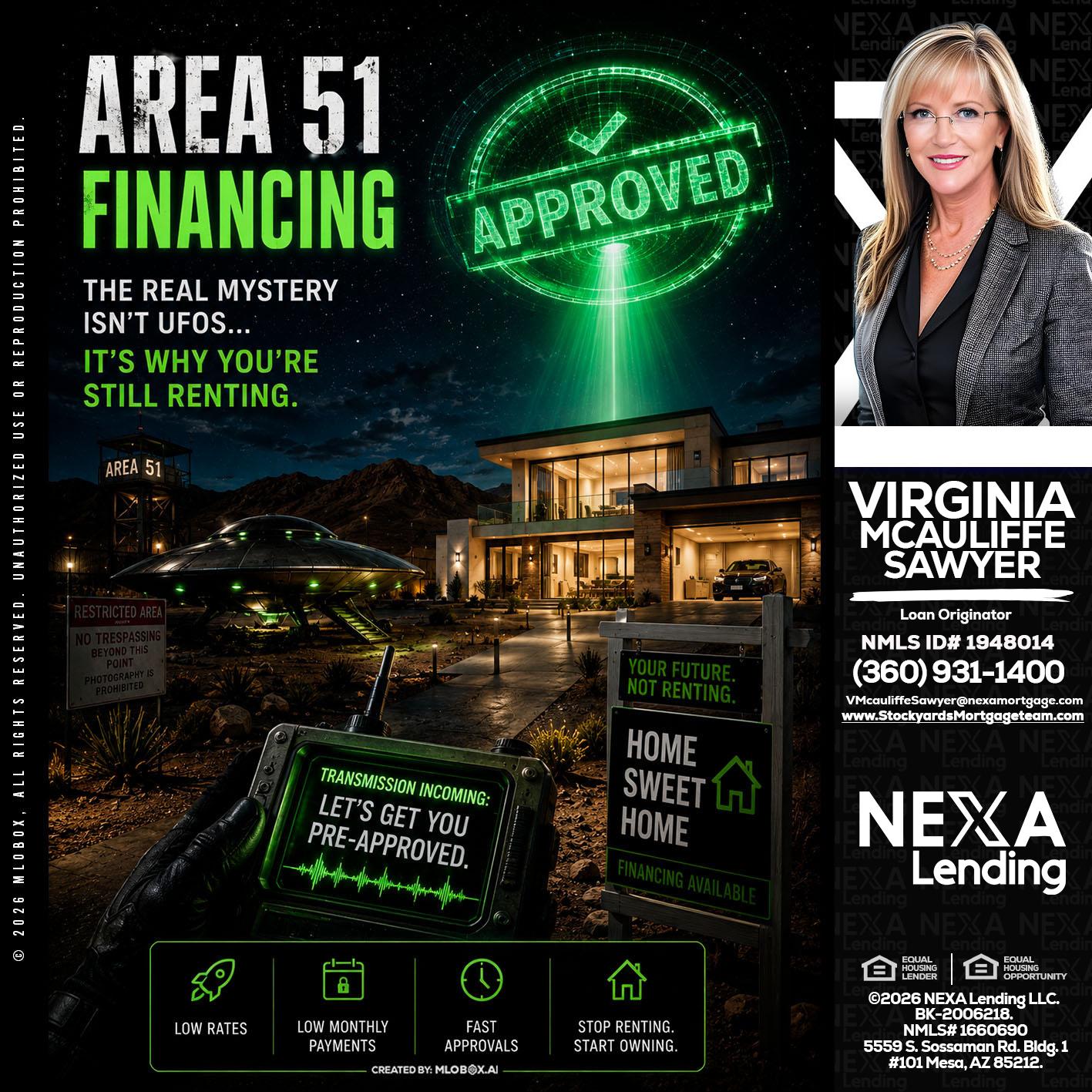 AREA 51 - Virginia McAuliffe Sawyer -Mortgage Loan Originator