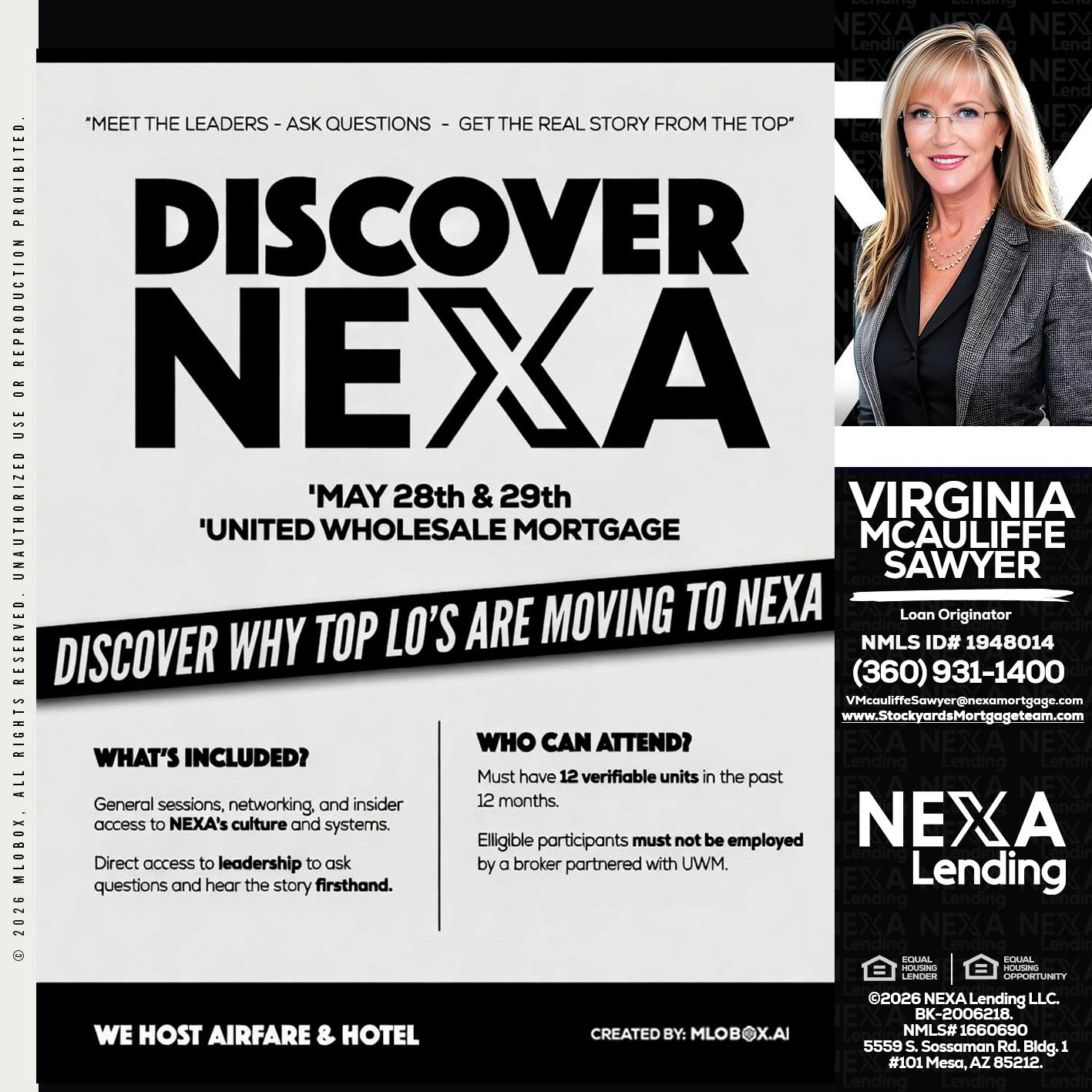 DISCOVER NEXA - Virginia McAuliffe Sawyer -Mortgage Loan Originator