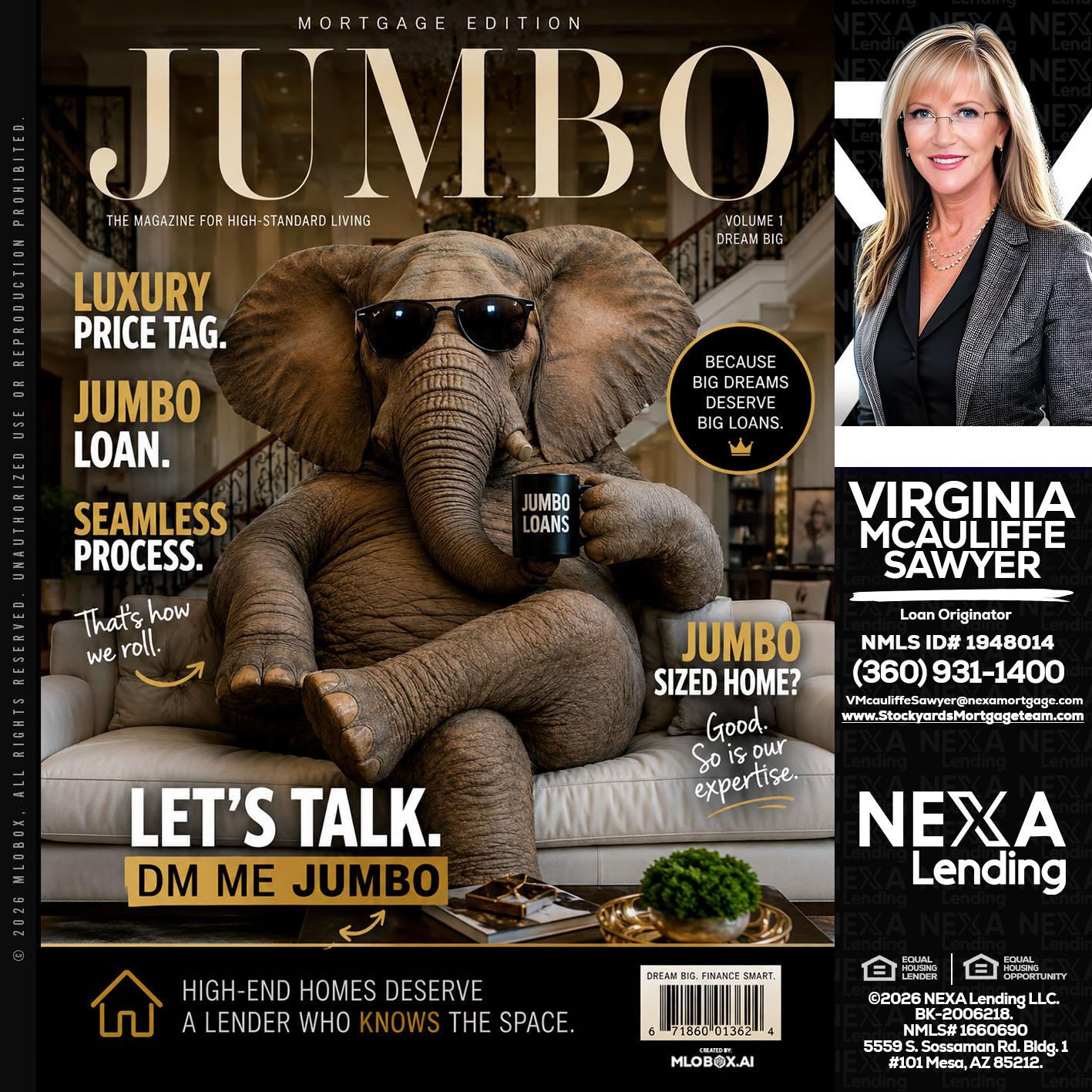 JUMBO LOANS - Virginia McAuliffe Sawyer -Mortgage Loan Originator