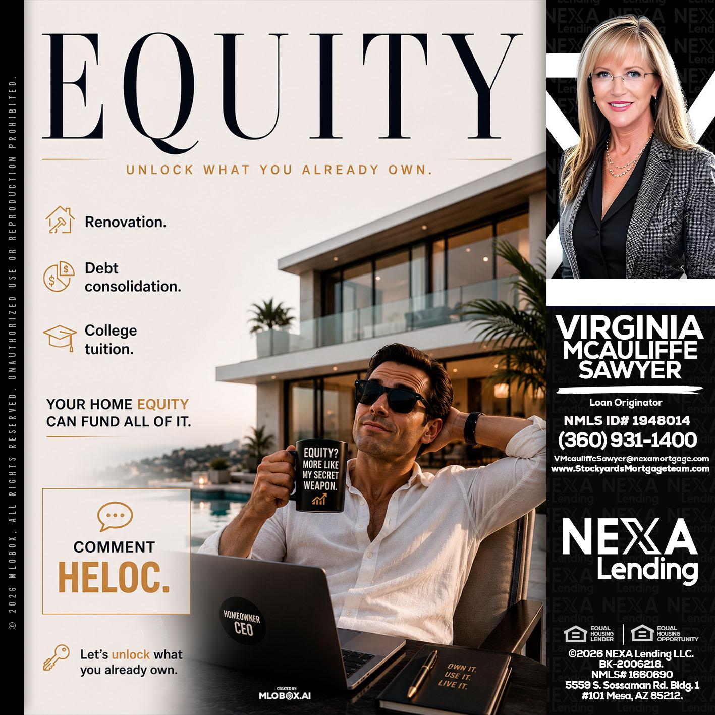 EQUITY - Virginia McAuliffe Sawyer -Mortgage Loan Originator