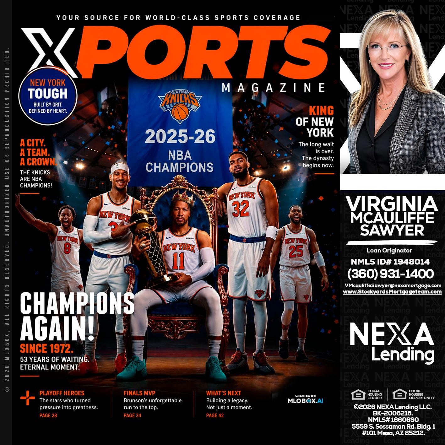 XPORTS MAGAZINE - Virginia McAuliffe Sawyer -Mortgage Loan Originator