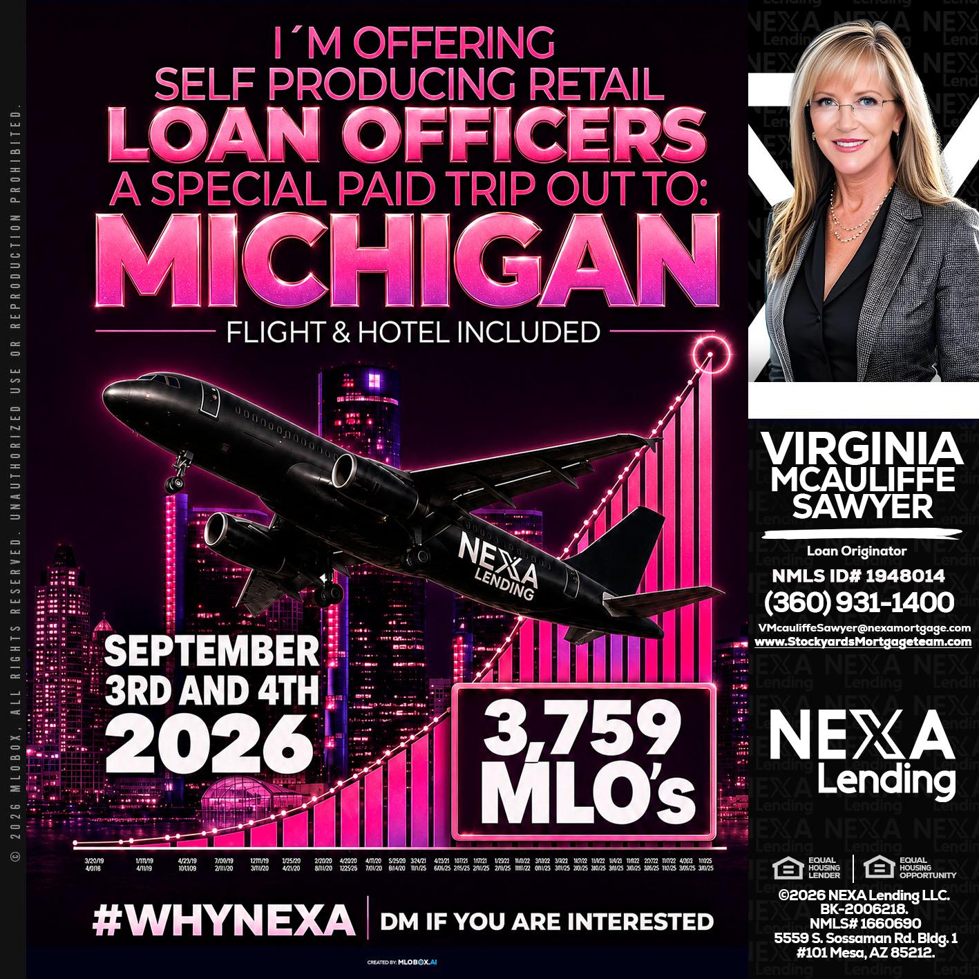 MICHIGAN TRIP - Virginia McAuliffe Sawyer -Mortgage Loan Originator