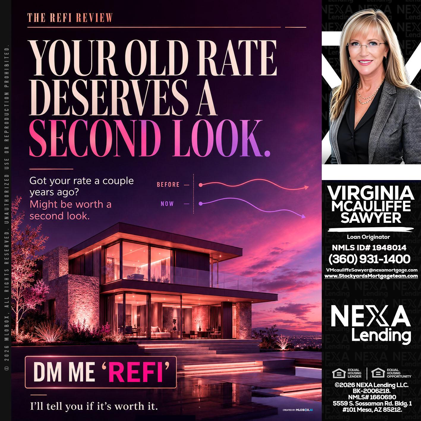 YOUR OLD - Virginia McAuliffe Sawyer -Mortgage Loan Originator