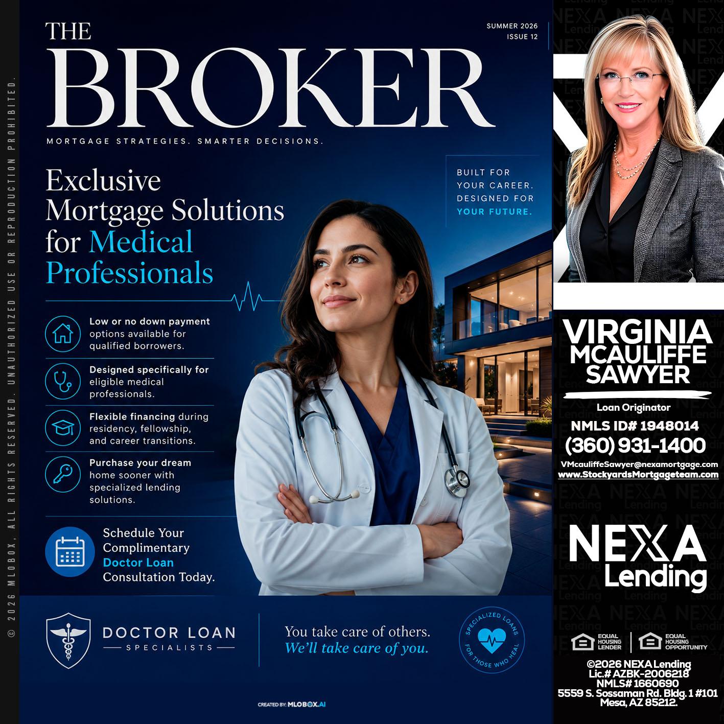 THE BROKER - Virginia McAuliffe Sawyer -Mortgage Loan Originator