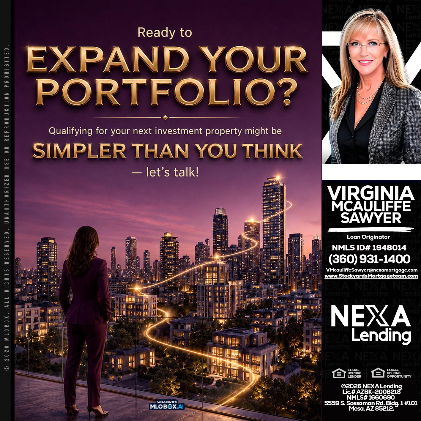 EXPAND YOUR PORTFOLIO - Virginia McAuliffe Sawyer -Mortgage Loan Originator