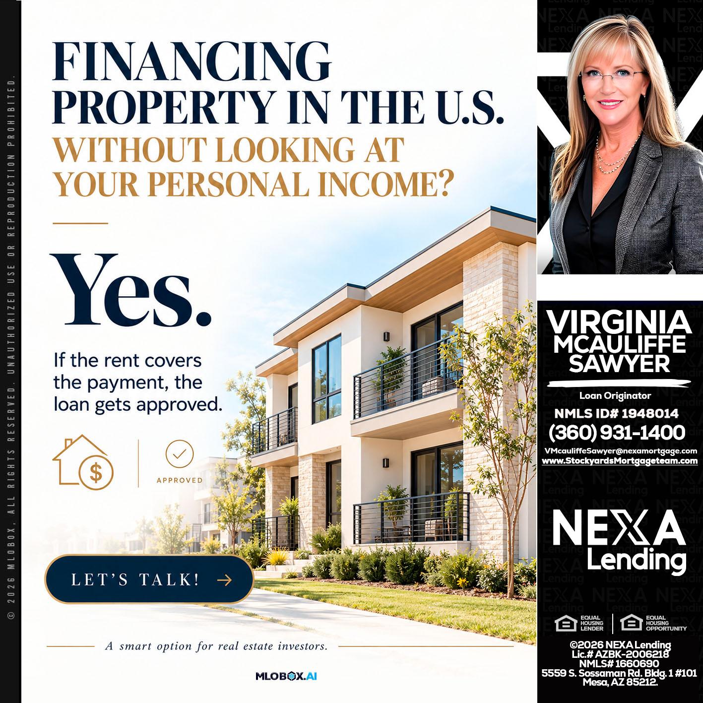 FINANCING - Virginia McAuliffe Sawyer -Mortgage Loan Originator